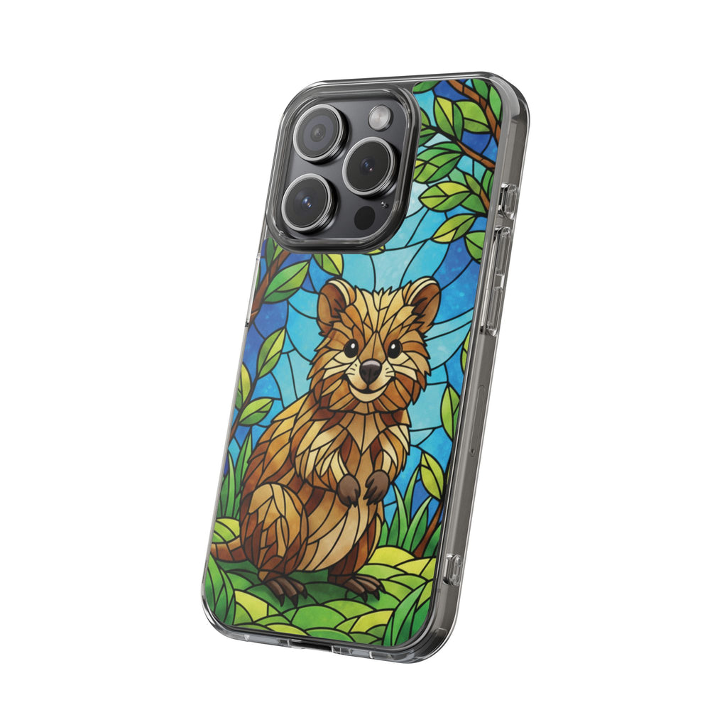 Quokka Phone Case Design Art Mobile Cover Phone Protection Device Skin Animal Print Stained Glass Art Australian Wildlife Gift Idea Phone
