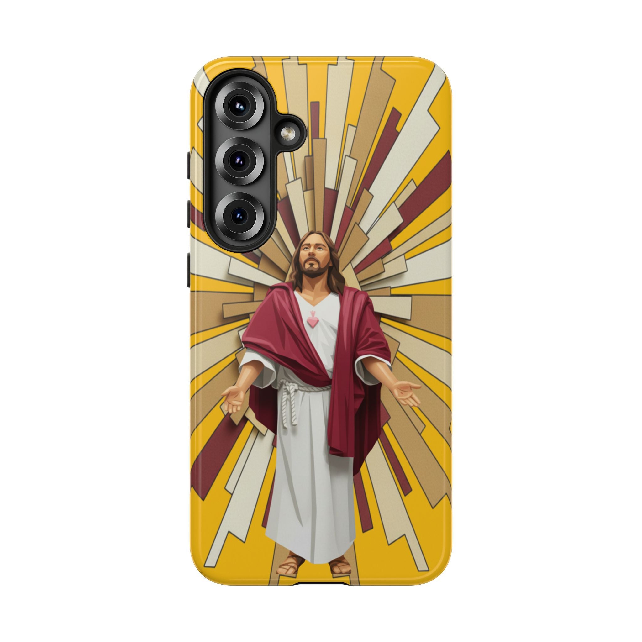 Radiant Jesus Art Phone Case | Christian Faith Inspirational Protective Cover