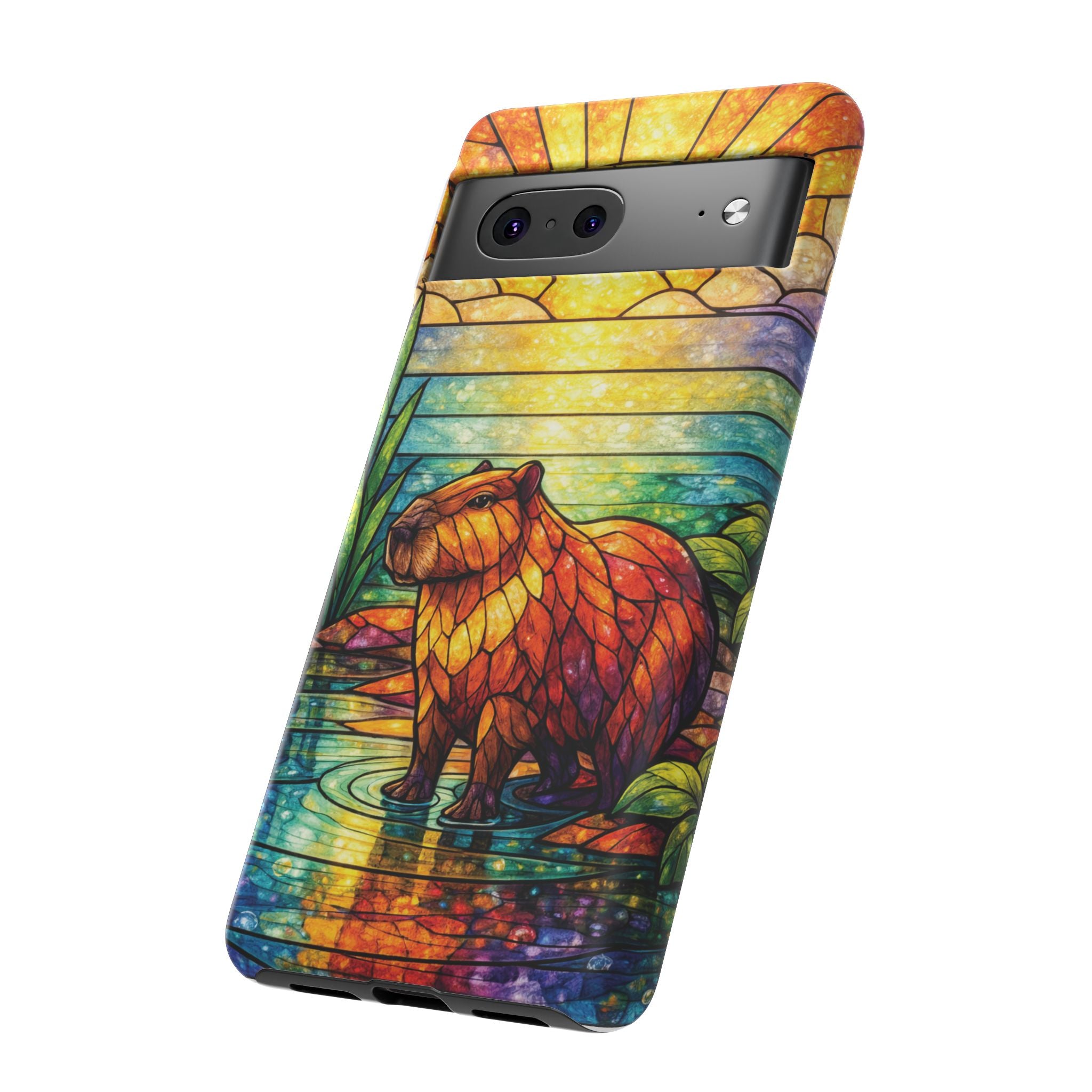 Capybara Stained Glass Galaxy Phone Case — "Tough Cases"