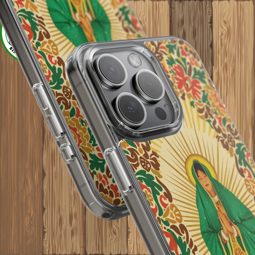 Virgin of Guadalupe Phone Case — Cut-Paper Style Religious Christian iPhone Samsung Pixel