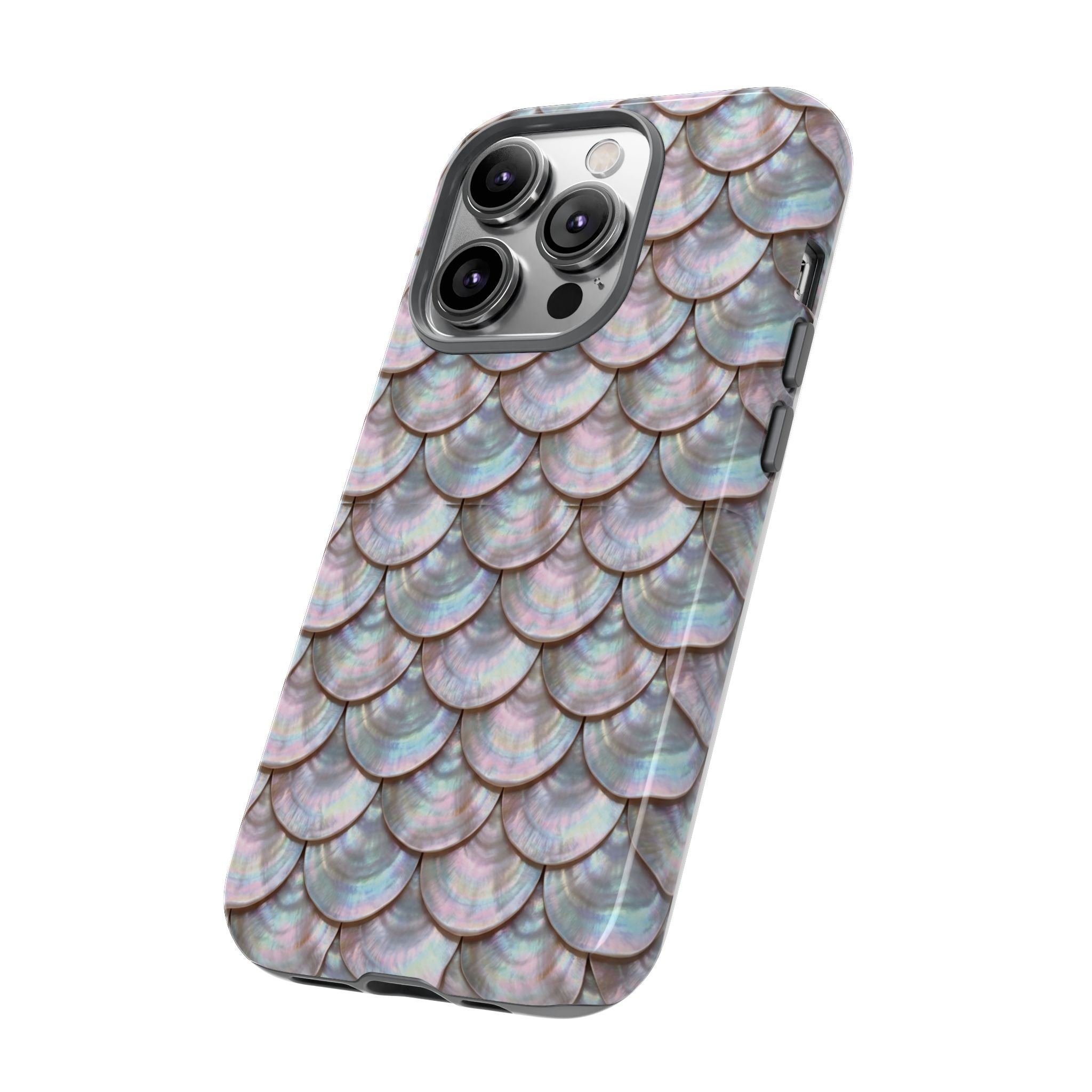 Mother of Pearl Scallop Scale Phone Case — Luxury Galaxy iPhone & Pixel