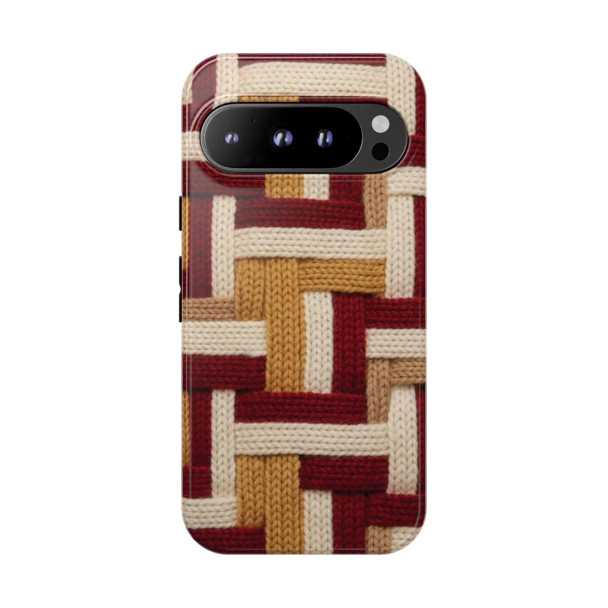 Yarn Pattern Phone Case Cozy Knit Texture Smartphone Protective Cover Elegant Design Mobile Device Cases for Samsung iPhone Pixel Models