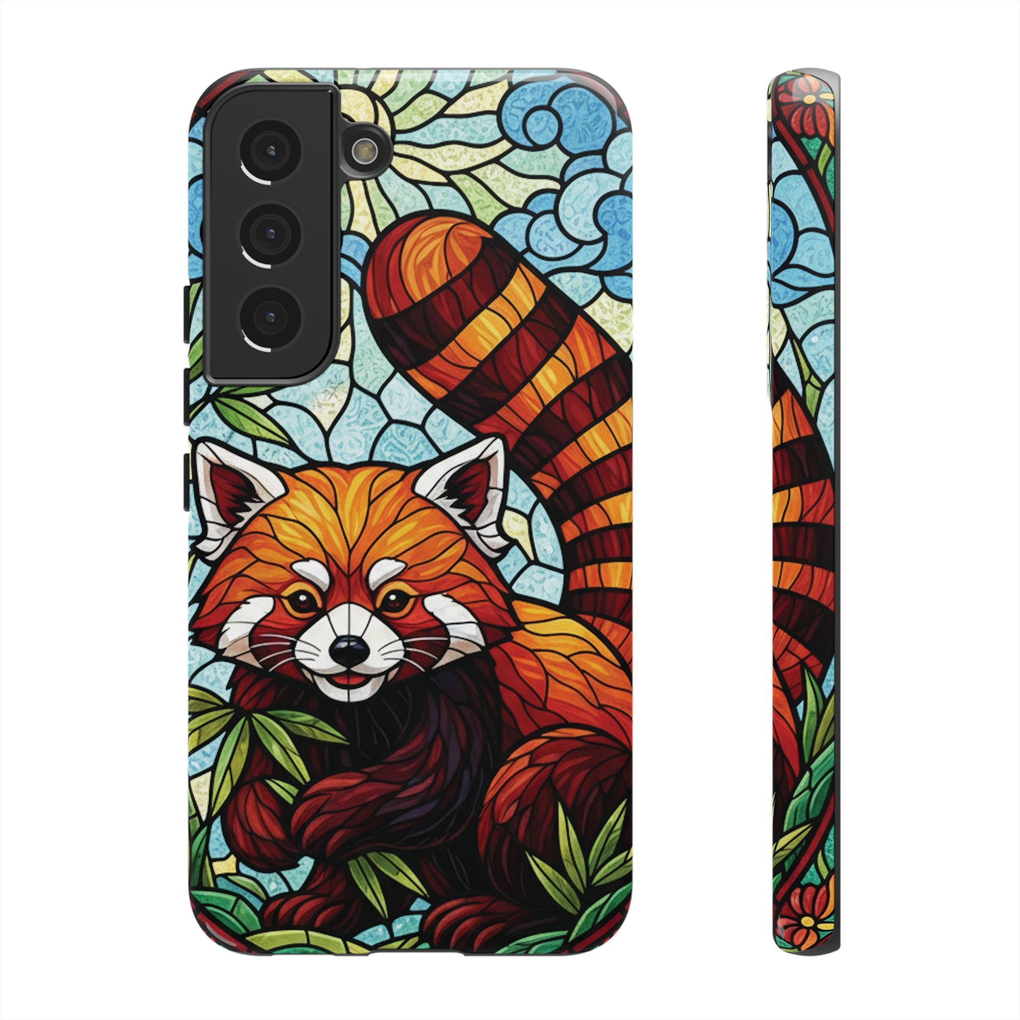 Red Panda Stained Glass Phone Case | Samsung iPhone Pixel