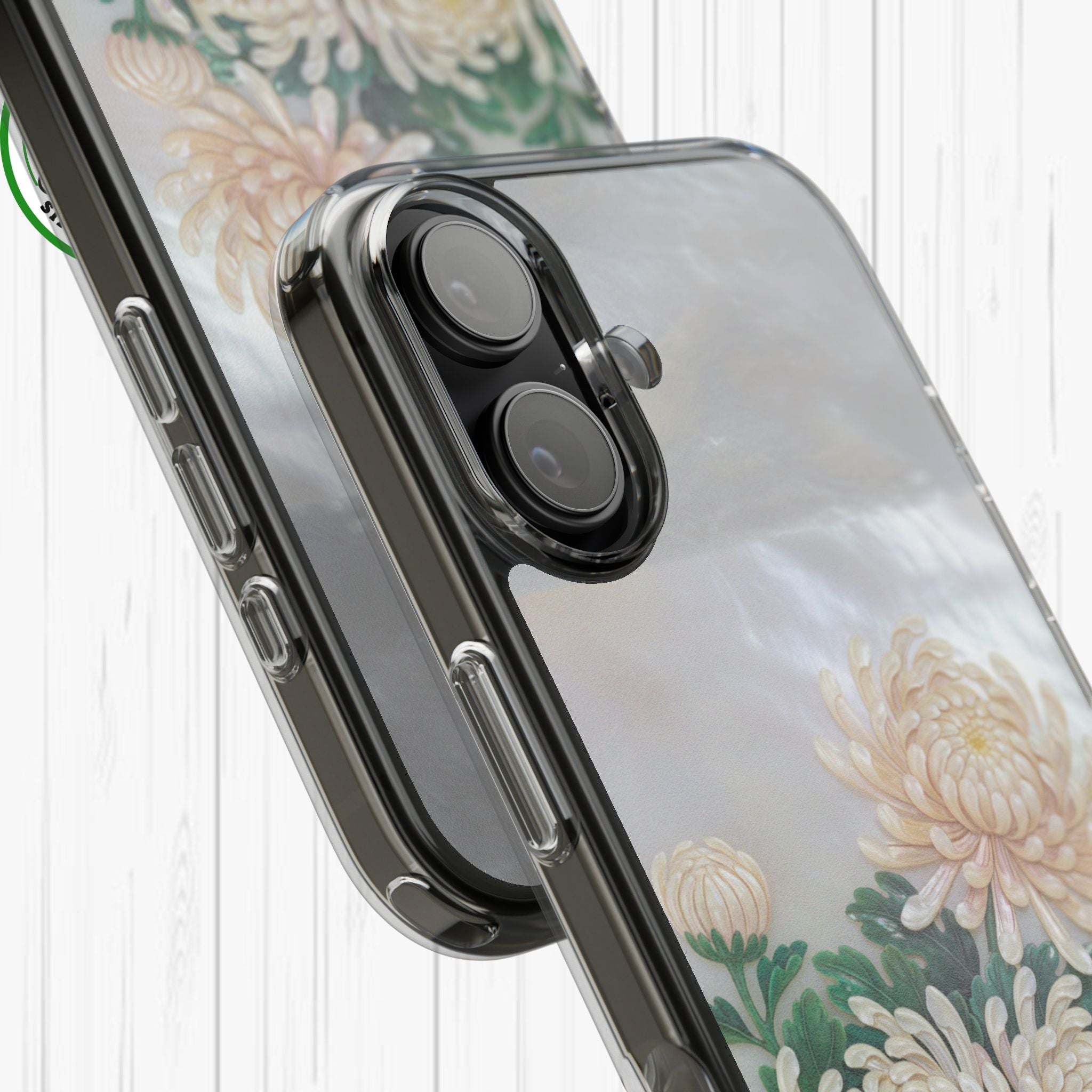 Mother of pearl inlay Phone Case Nacre art panel Chinese mother of pearl flowers Chrysanthemum wall art design elegant luxury  gift