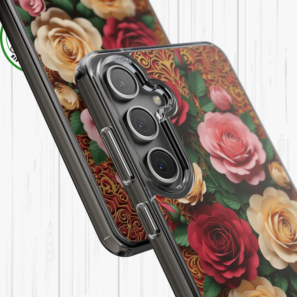 Cut-Paper Rose Bouquet Phone Case