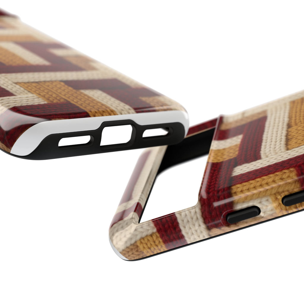 Yarn Pattern Phone Case Cozy Knit Texture Smartphone Protective Cover Elegant Design Mobile Device Cases for Samsung iPhone Pixel Models