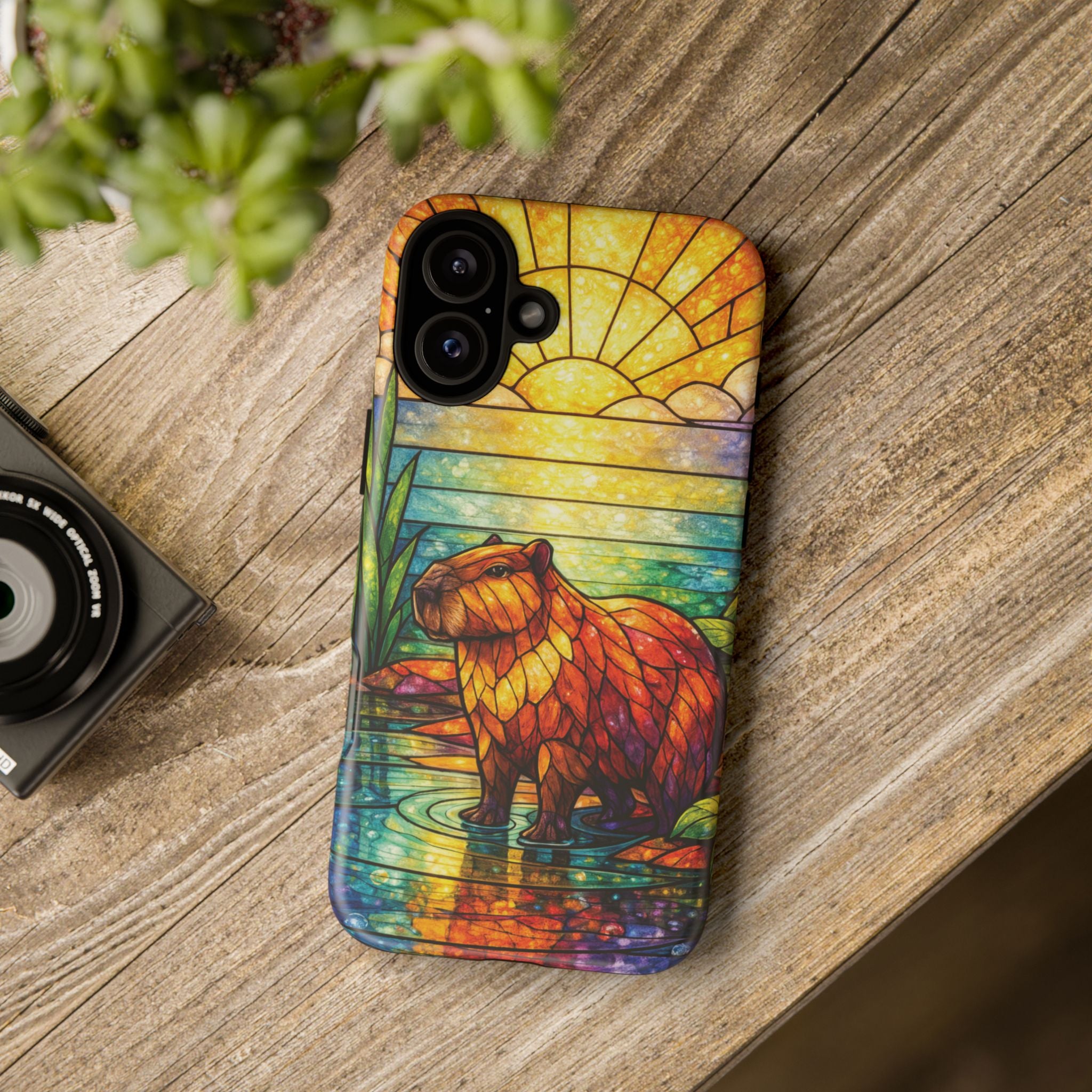 Capybara Stained Glass Galaxy Phone Case — "Tough Cases"