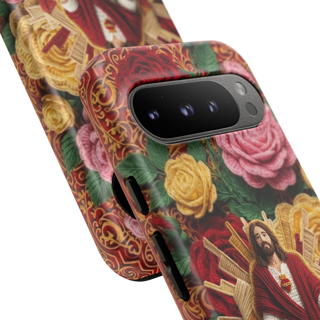 Jesus Resurrection faux-yarn phone case | Resurrection artwork phone case