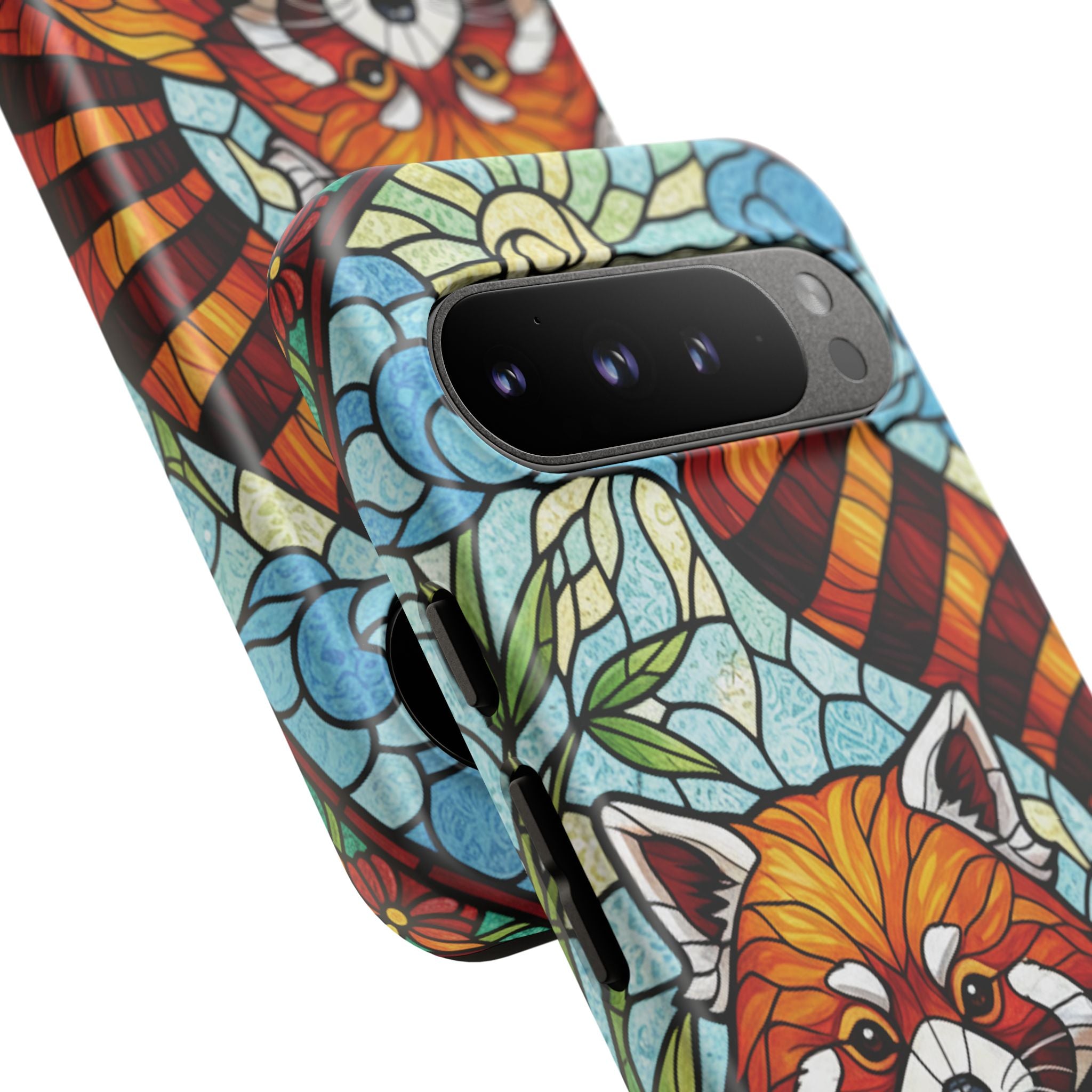 Red Panda Stained Glass Phone Case | Samsung iPhone Pixel