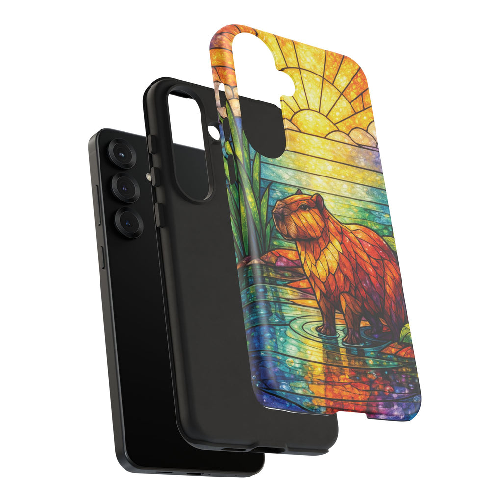Capybara Stained Glass Galaxy Phone Case — "Tough Cases"