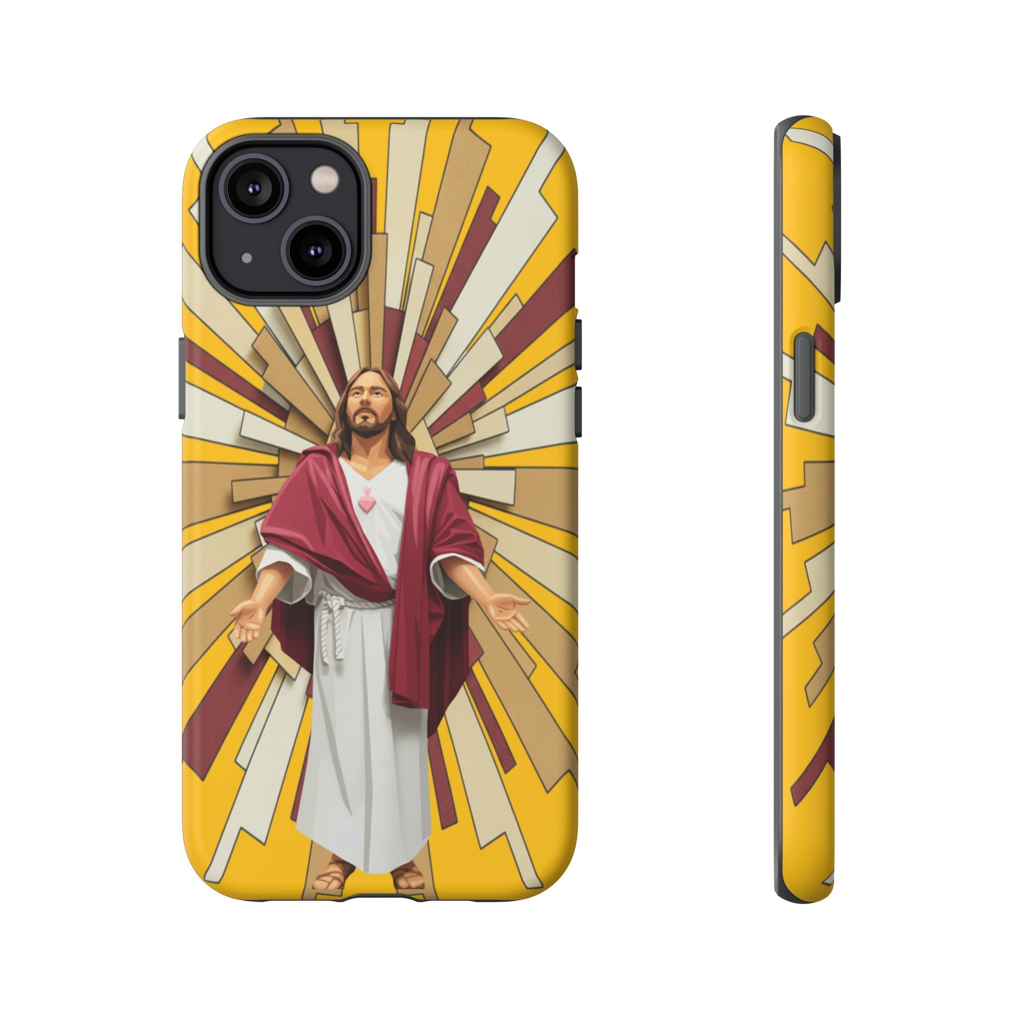Radiant Jesus Art Phone Case | Christian Faith Inspirational Protective Cover