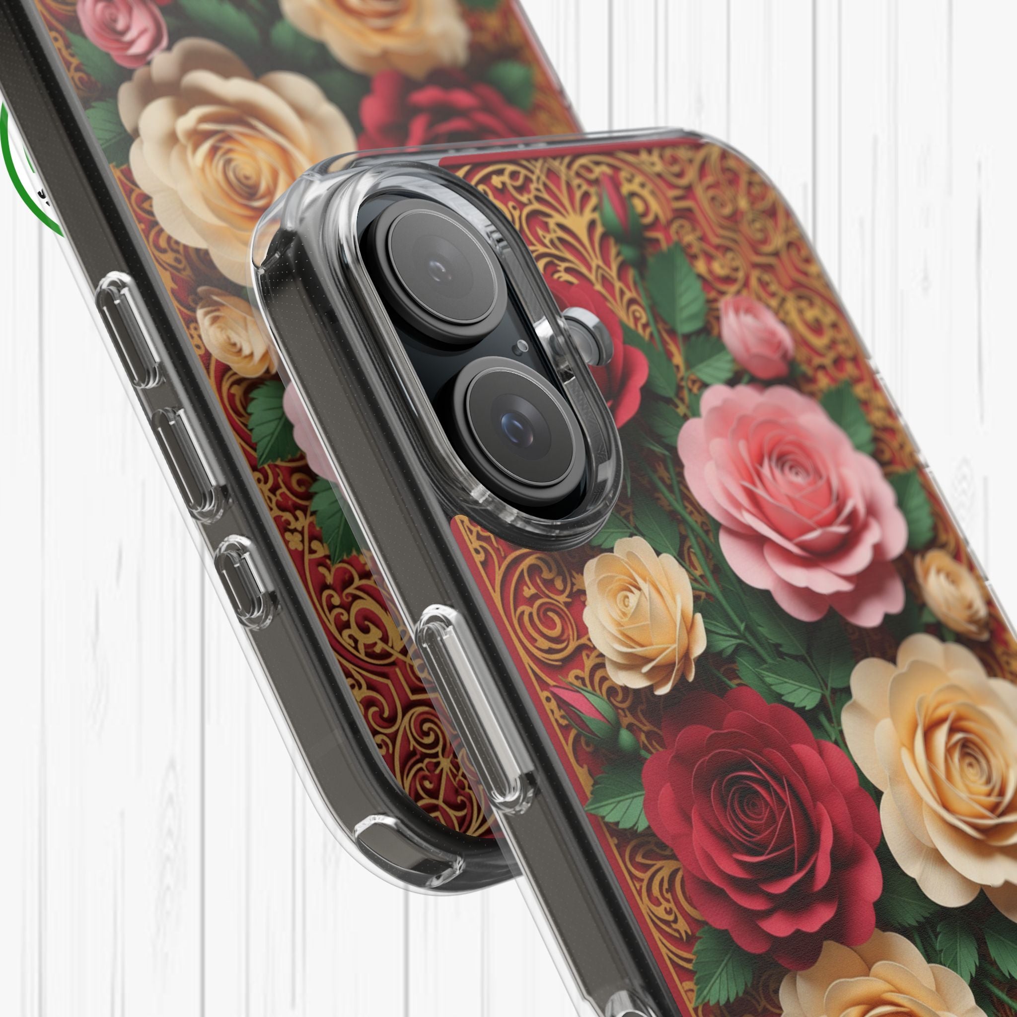 Cut-Paper Rose Bouquet Phone Case