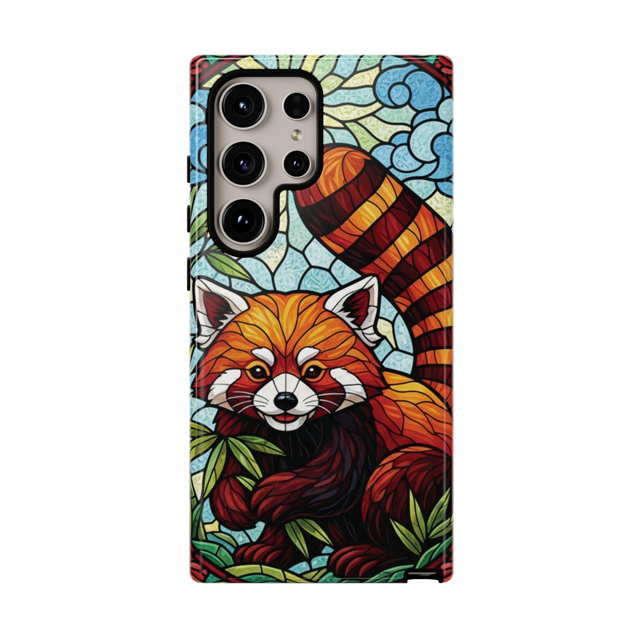 Red Panda Stained Glass Phone Case | Samsung iPhone Pixel