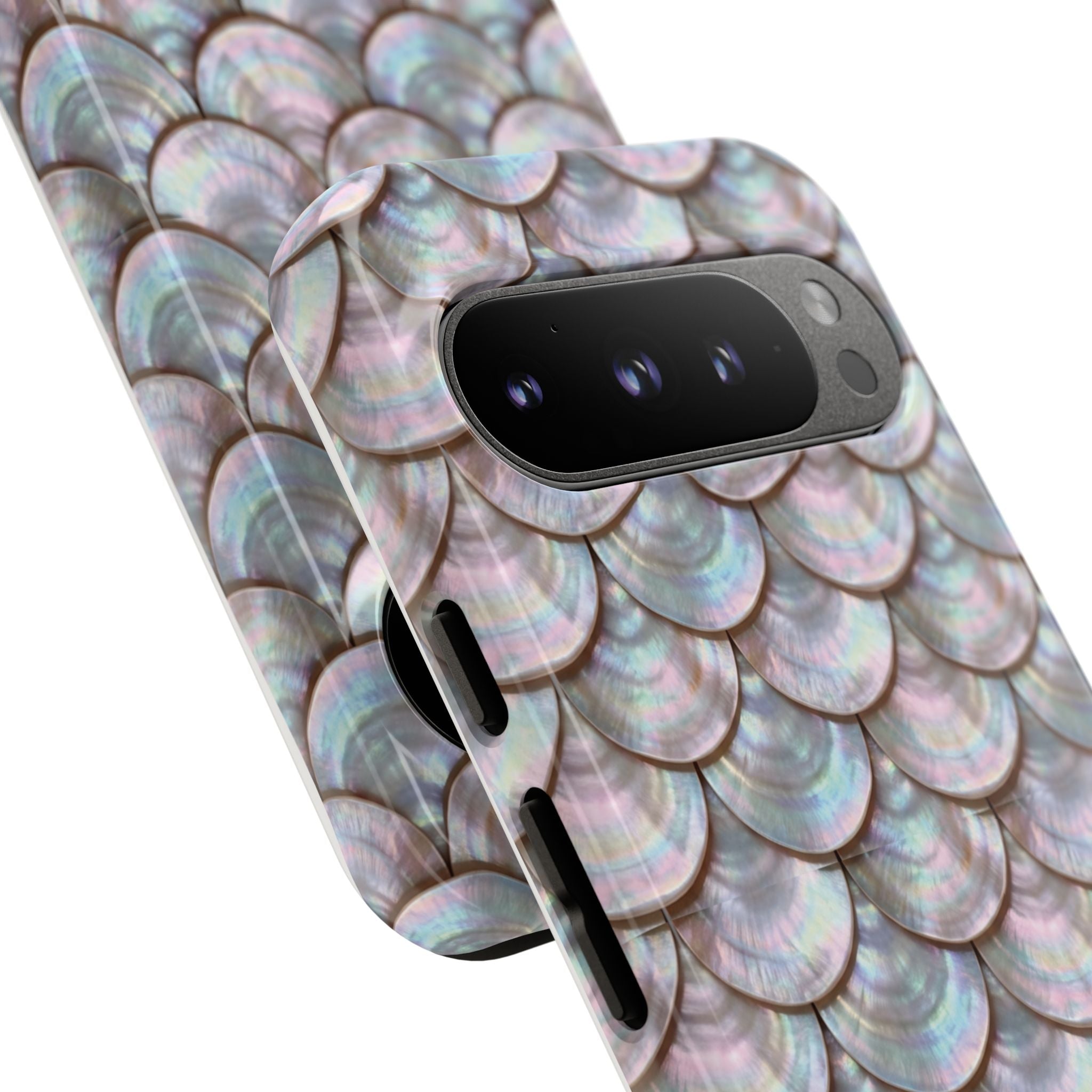 Mother of Pearl Scallop Scale Phone Case — Luxury Galaxy iPhone & Pixel