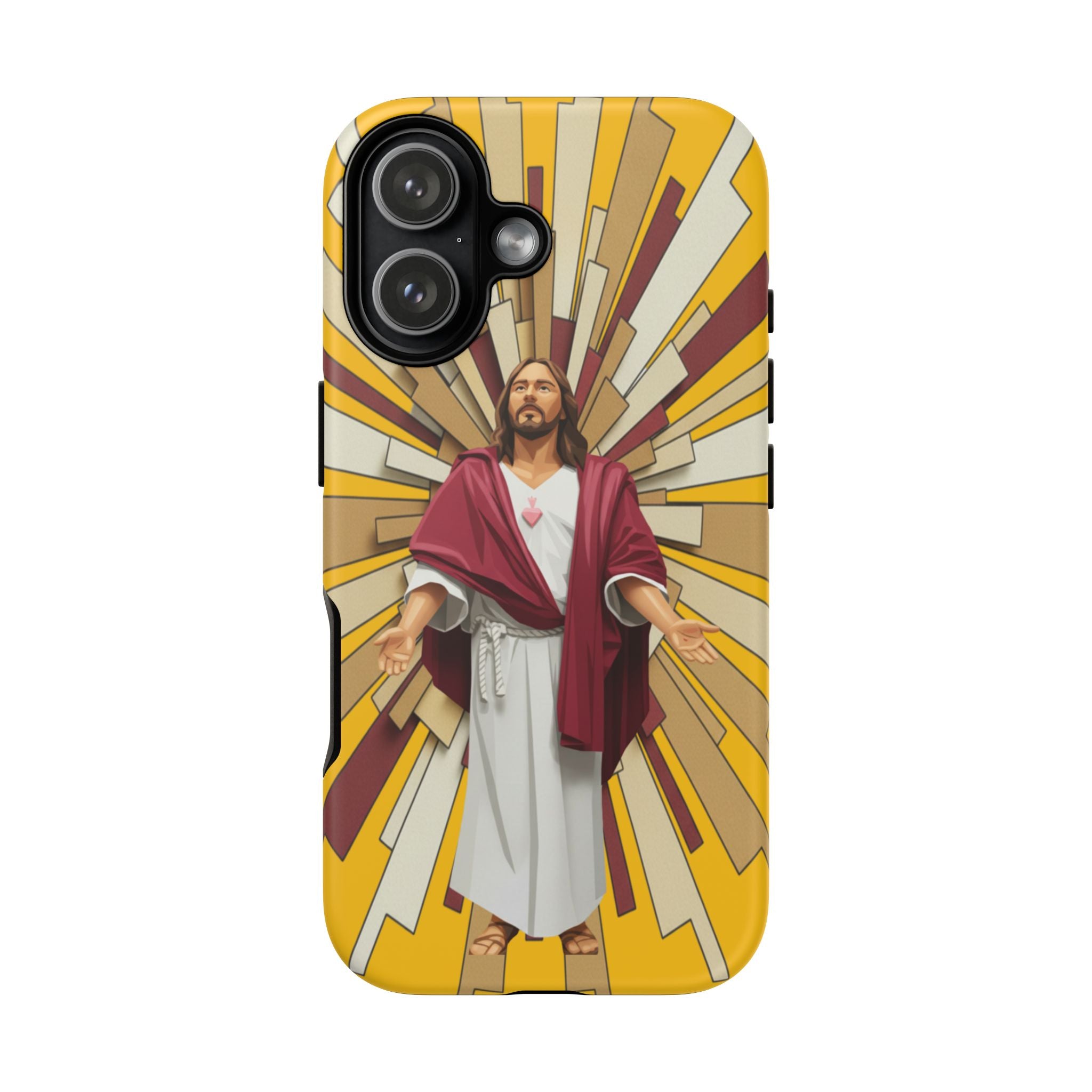 Radiant Jesus Art Phone Case | Christian Faith Inspirational Protective Cover