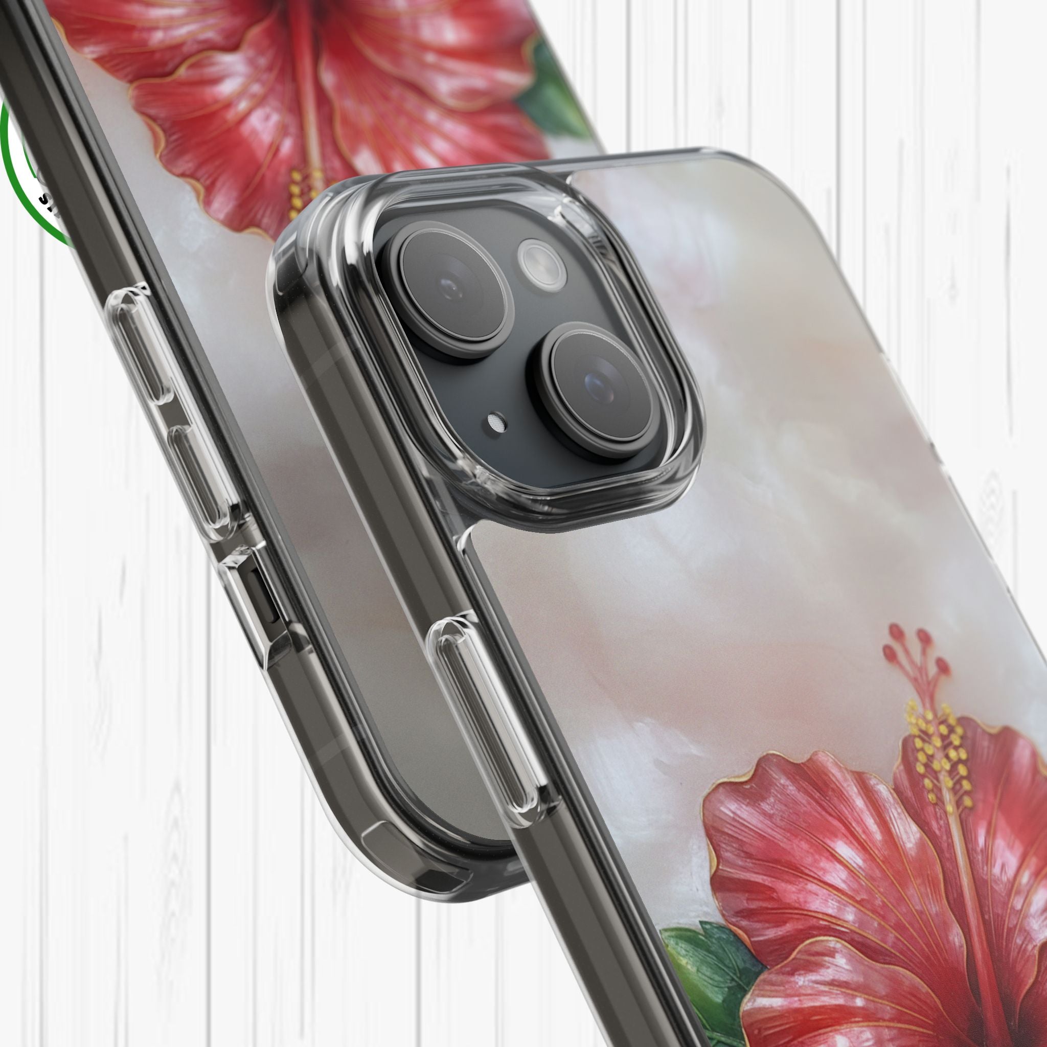 Unique Red flower art Phone Case Floral relief carving Red hibiscus sculpture Decorative tropical flower decor vibrant artistic