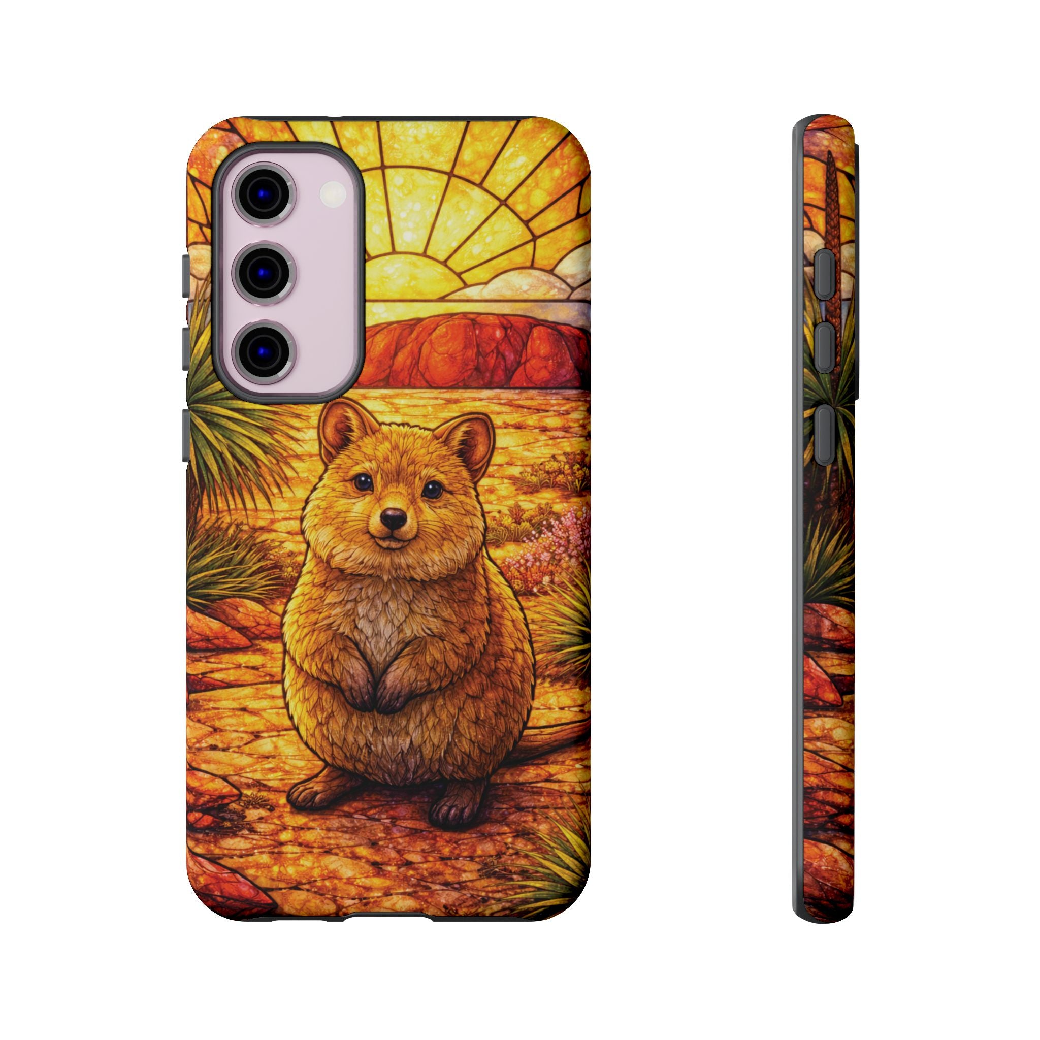 Quokka Stained-Glass Phone Case — Galaxy, iPhone & Pixel