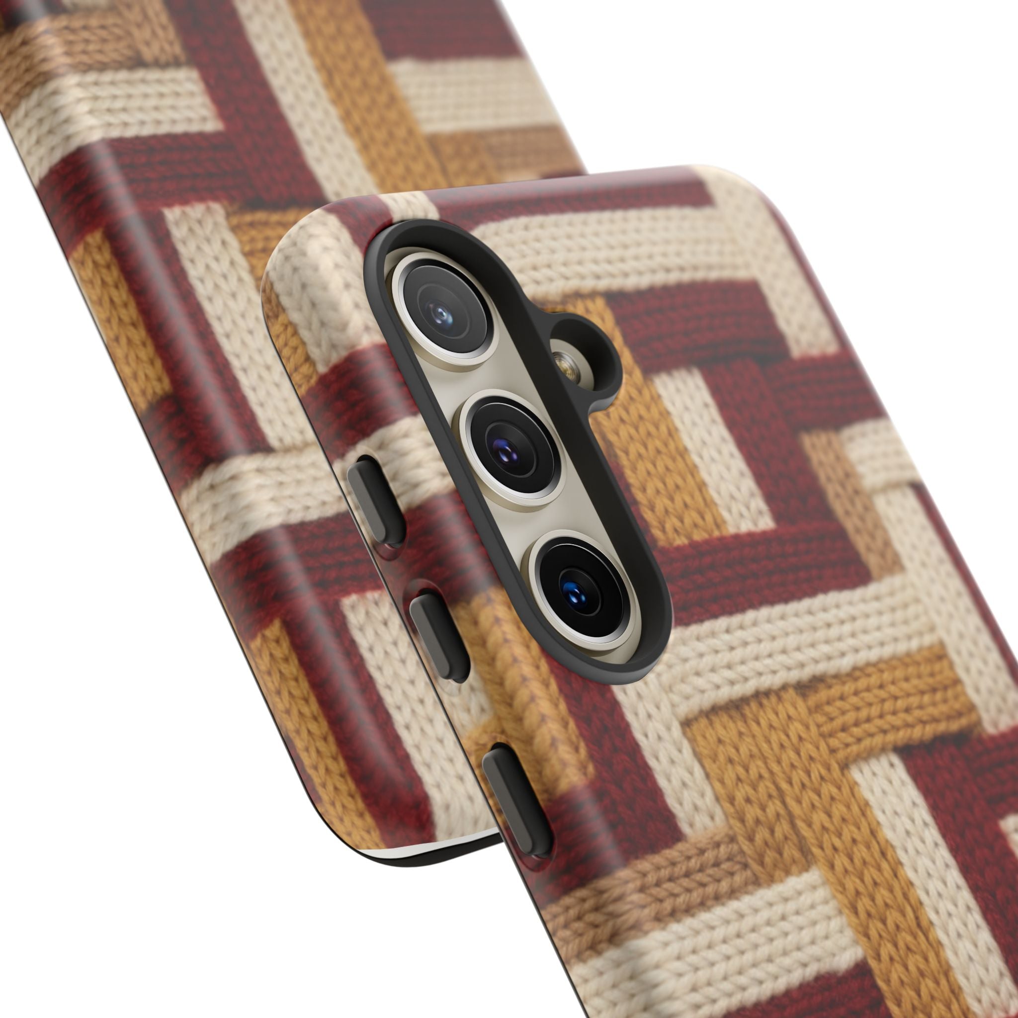 Yarn Pattern Phone Case Cozy Knit Texture Smartphone Protective Cover Elegant Design Mobile Device Cases for Samsung iPhone Pixel Models