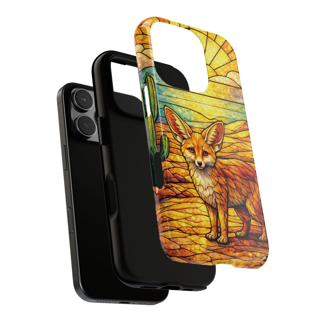Desert Fox Stained Glass Phone Case — Galaxy & iPhone Pixel Compatible