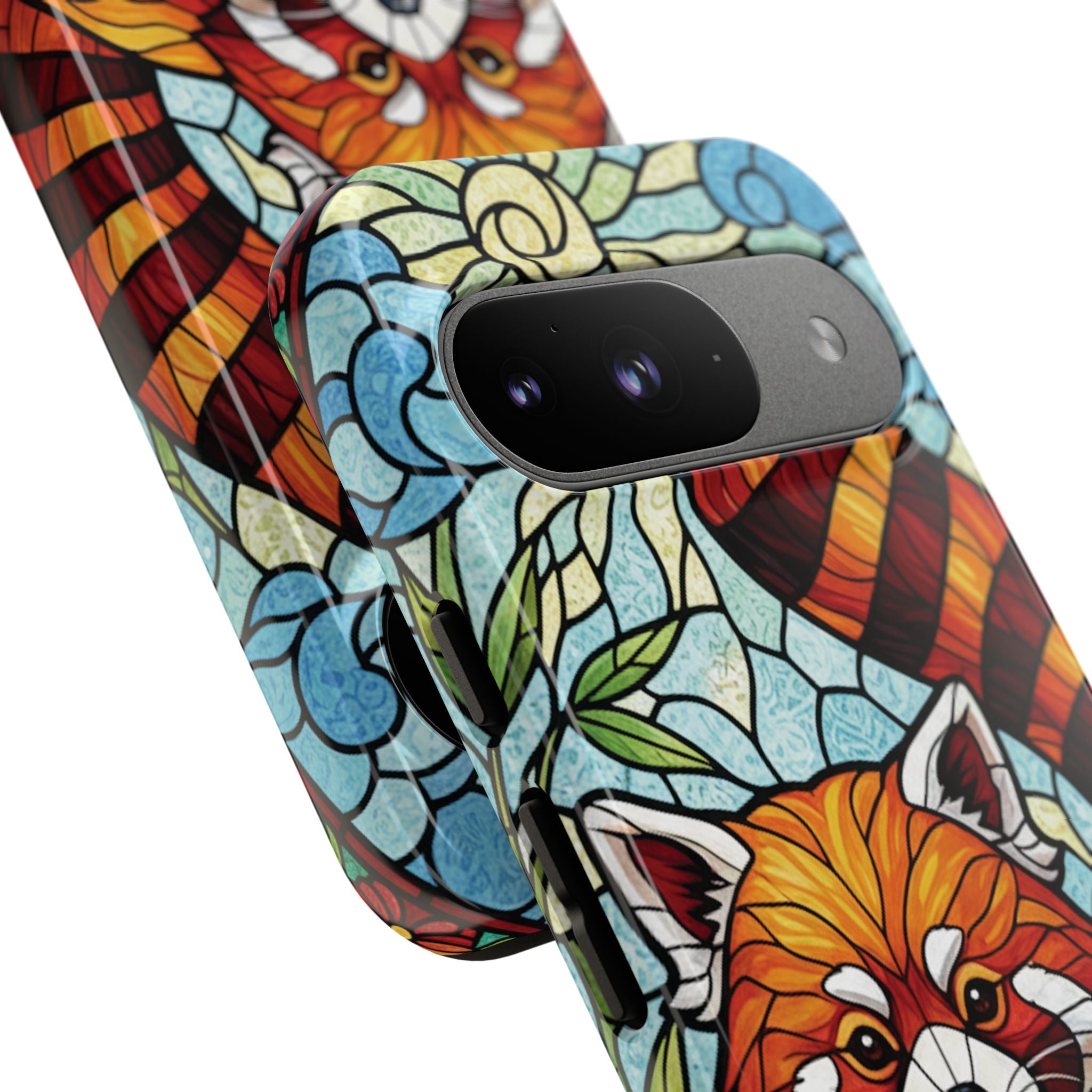 Red Panda Stained Glass Phone Case | Samsung iPhone Pixel
