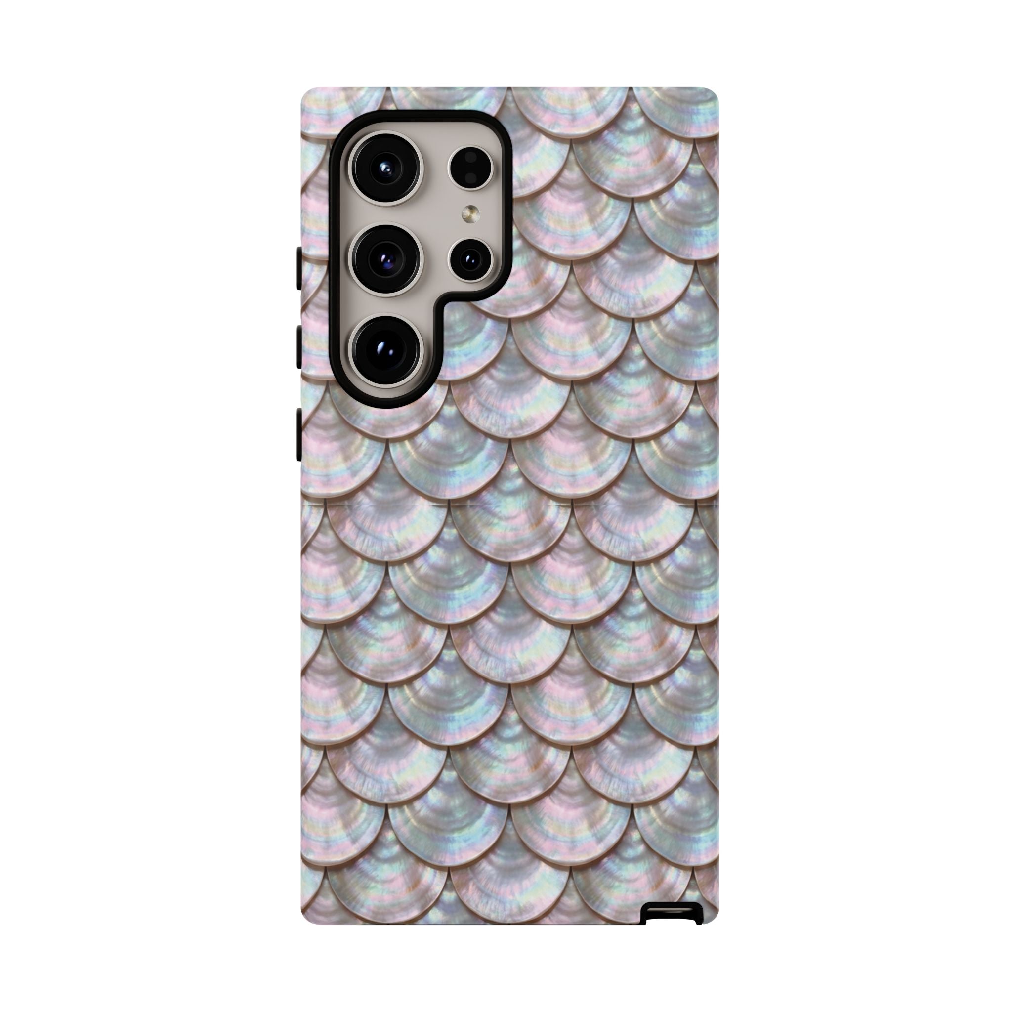 Mother of Pearl Scallop Scale Phone Case — Luxury Galaxy iPhone & Pixel