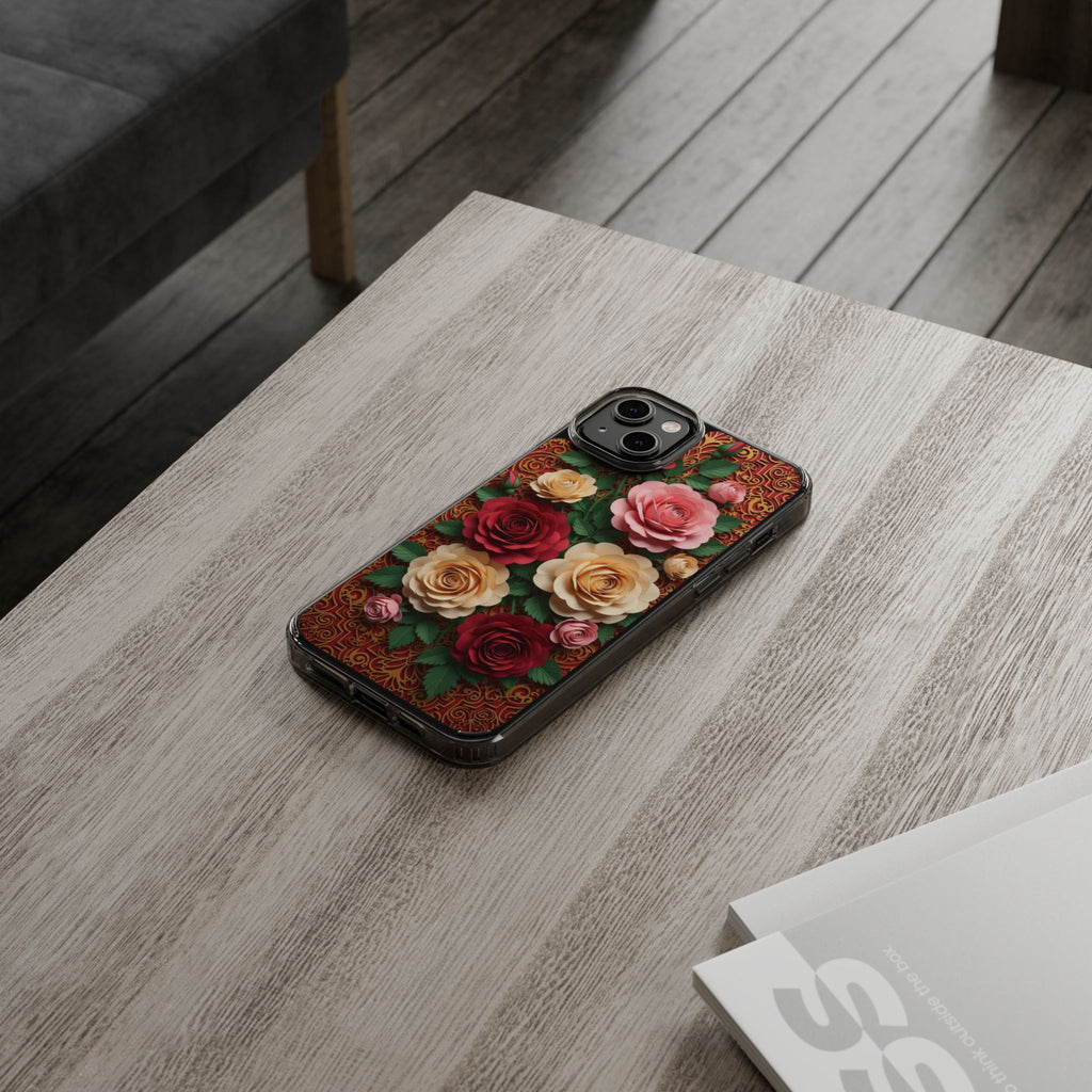 Cut-Paper Rose Bouquet Phone Case