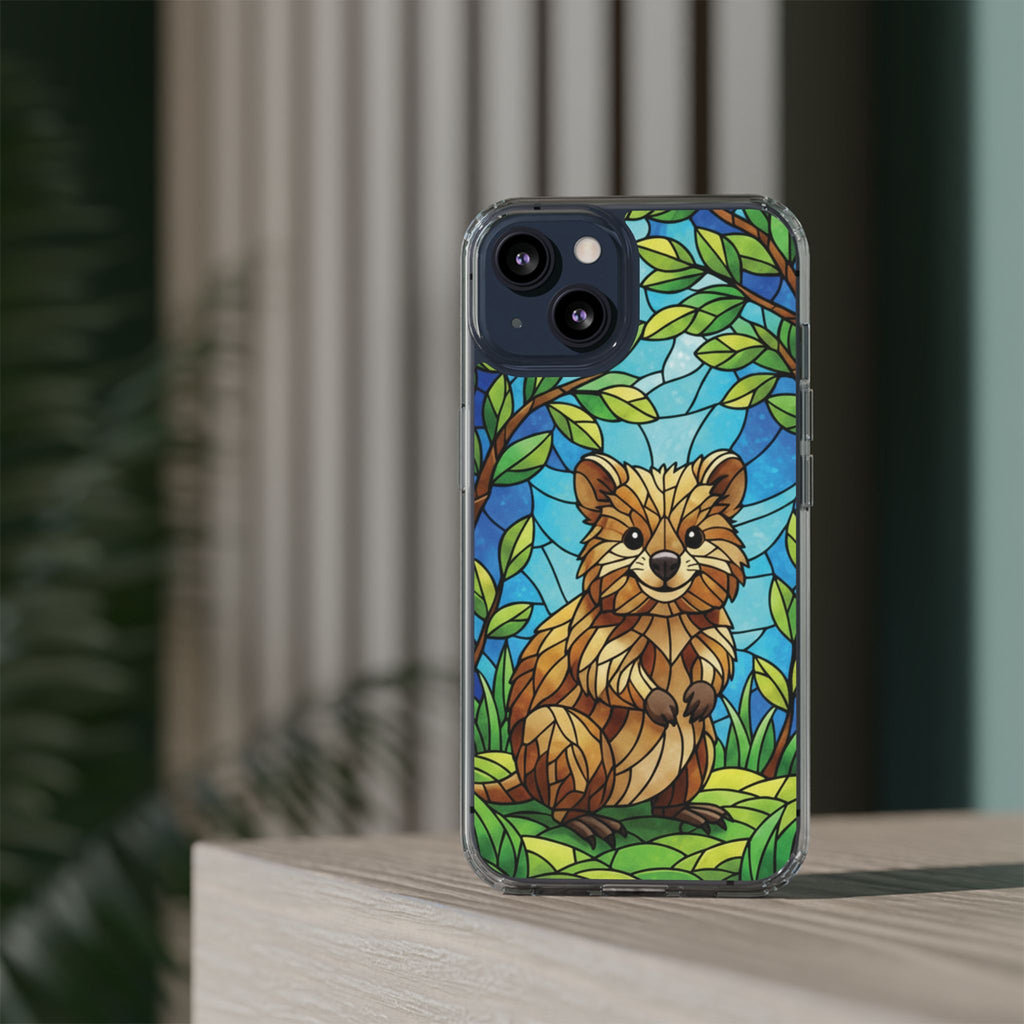 Quokka Phone Case Design Art Mobile Cover Phone Protection Device Skin Animal Print Stained Glass Art Australian Wildlife Gift Idea Phone