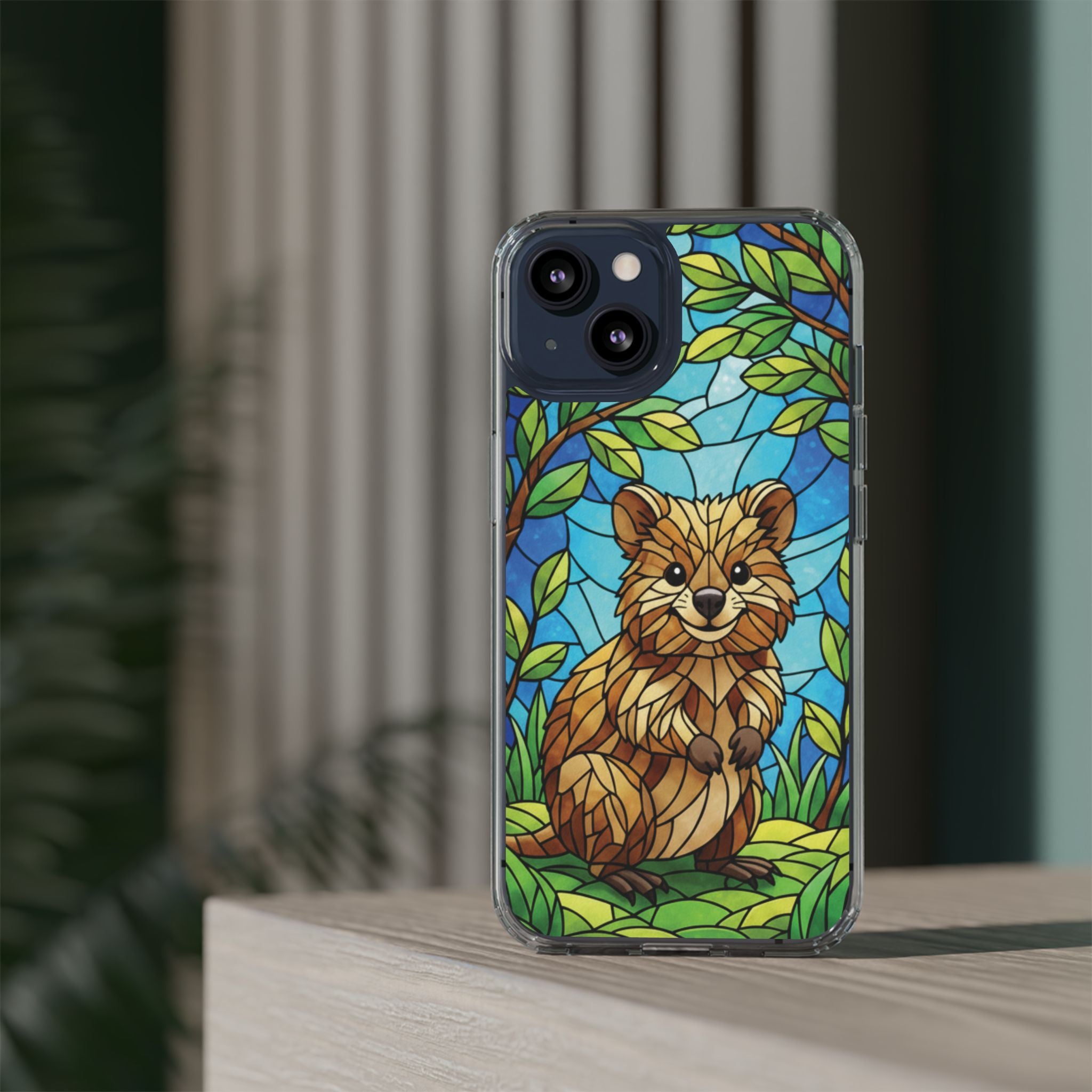 Quokka Phone Case Design Art Mobile Cover Phone Protection Device Skin Animal Print Stained Glass Art Australian Wildlife Gift Idea Phone