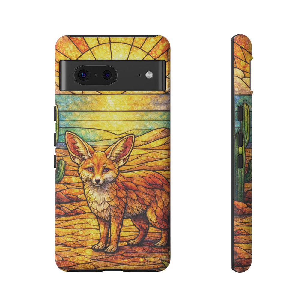 Desert Fox Stained Glass Phone Case — Galaxy & iPhone Pixel Compatible