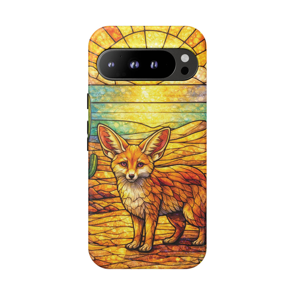 Desert Fox Stained Glass Phone Case — Galaxy & iPhone Pixel Compatible