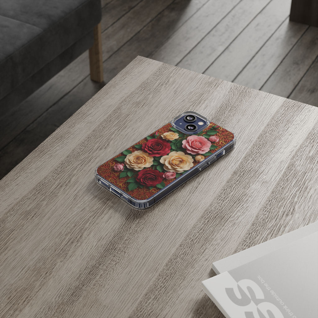 Cut-Paper Rose Bouquet Phone Case