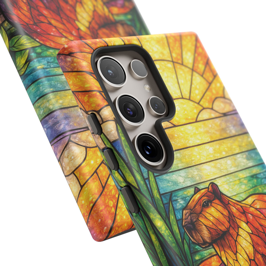 Capybara Stained Glass Galaxy Phone Case — "Tough Cases"