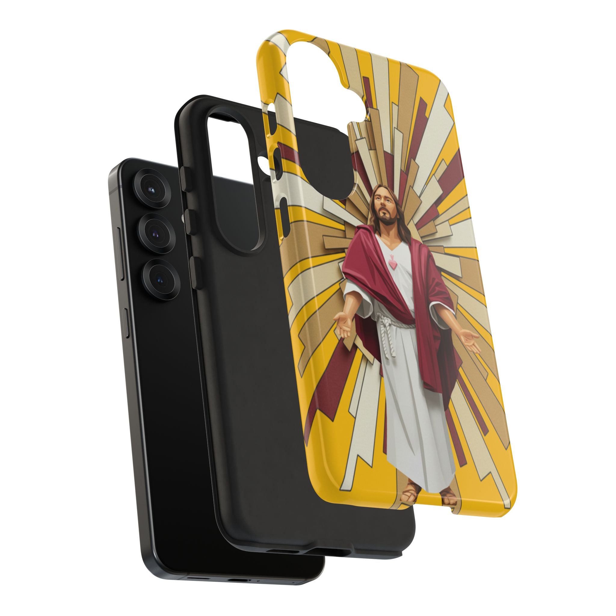 Radiant Jesus Art Phone Case | Christian Faith Inspirational Protective Cover