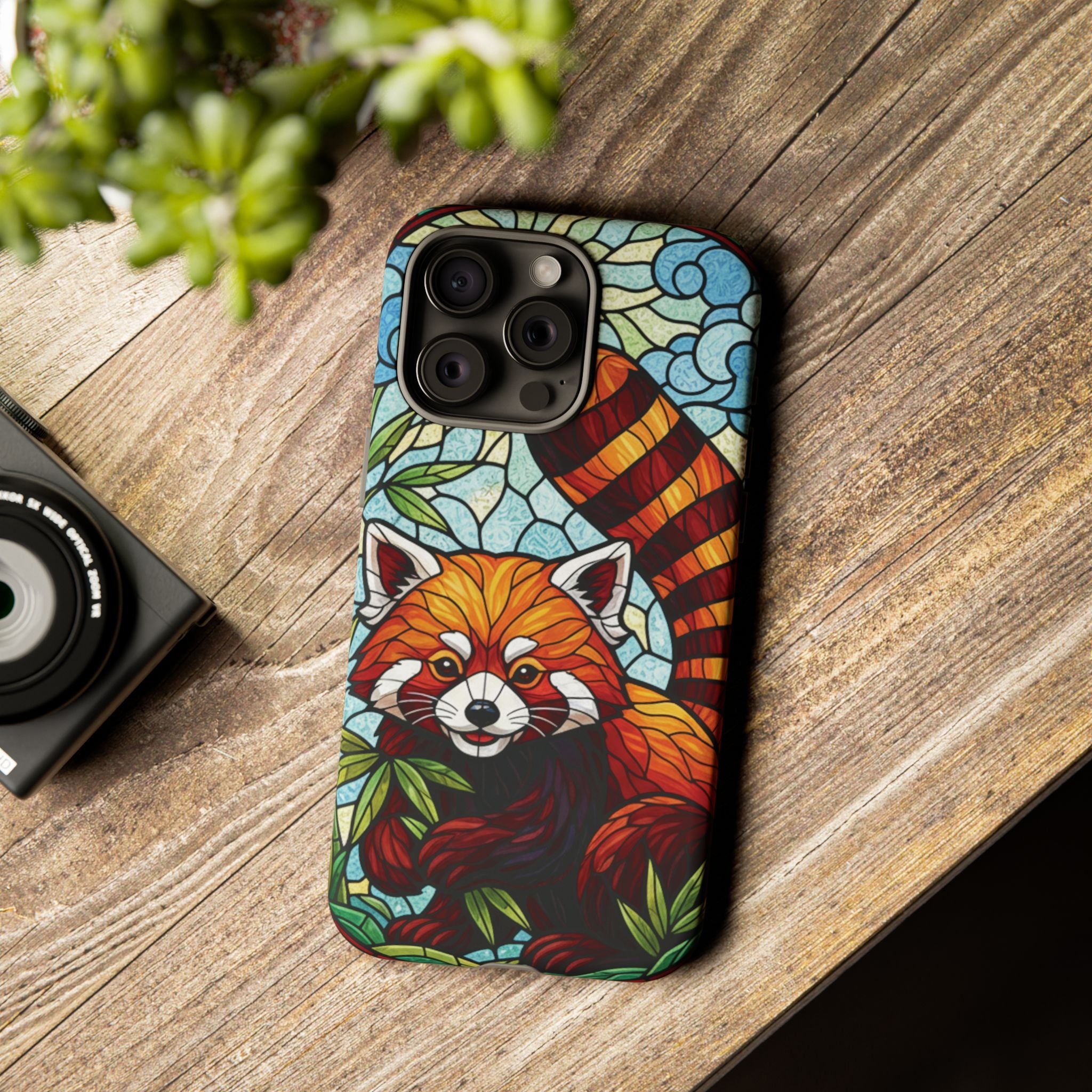 Red Panda Stained Glass Phone Case | Samsung iPhone Pixel