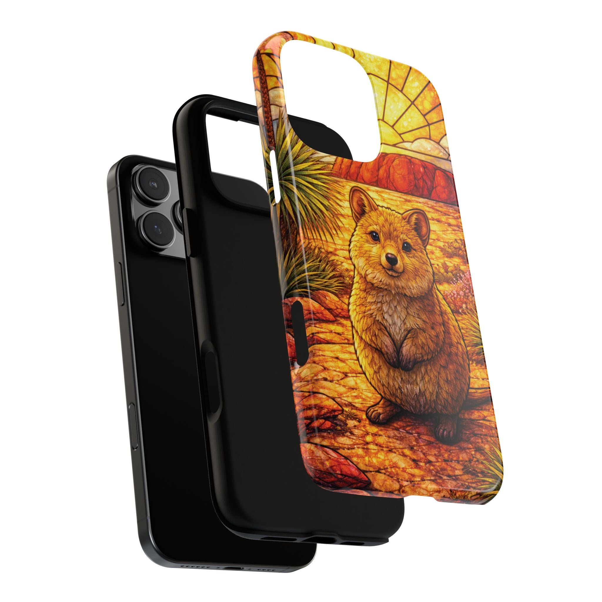 Quokka Stained-Glass Phone Case — Galaxy, iPhone & Pixel