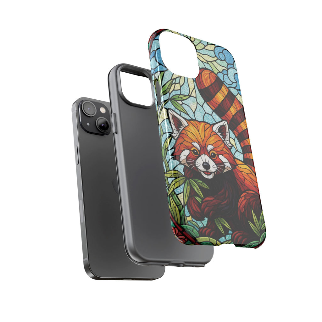 Red Panda Stained Glass Phone Case | Samsung iPhone Pixel