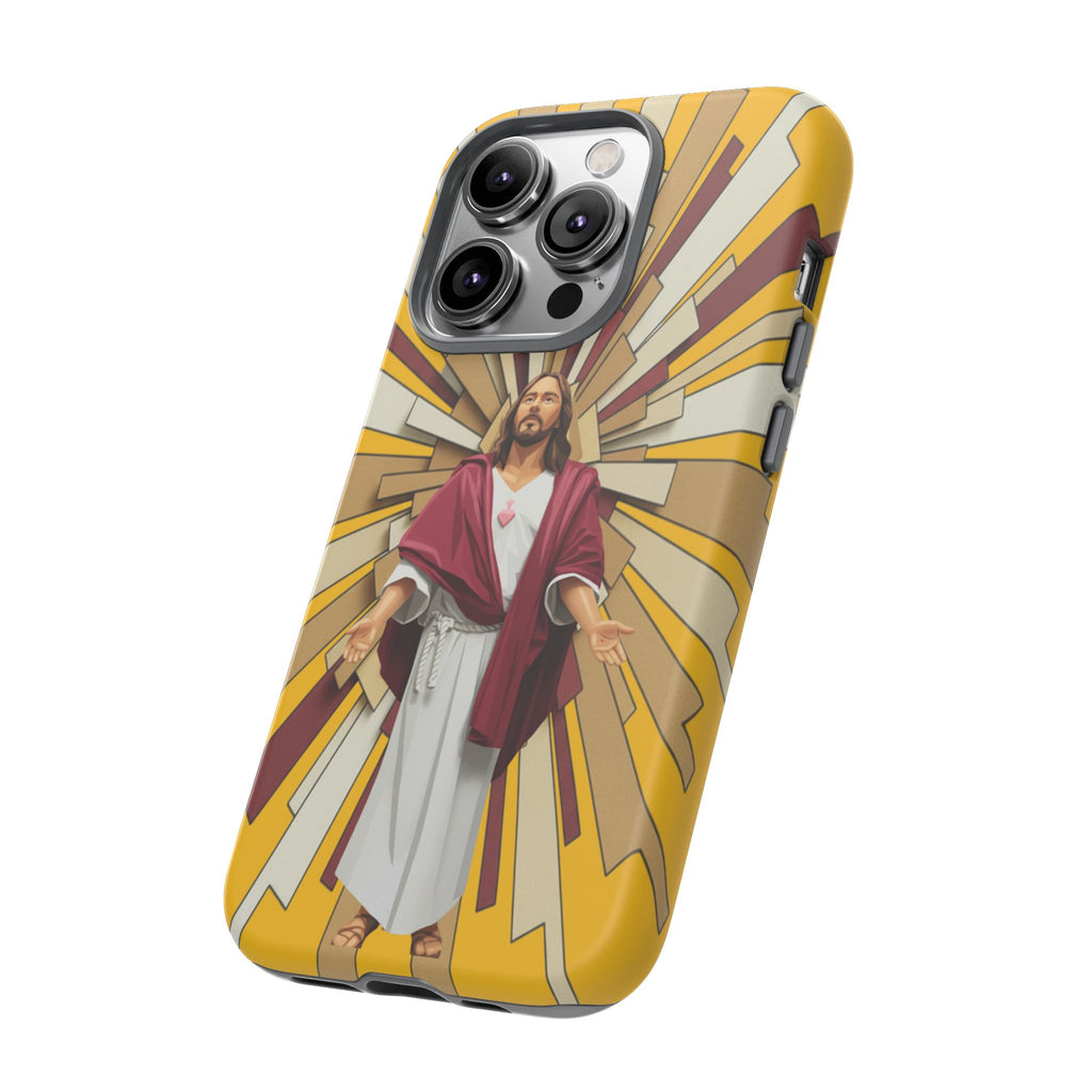 Radiant Jesus Art Phone Case | Christian Faith Inspirational Protective Cover