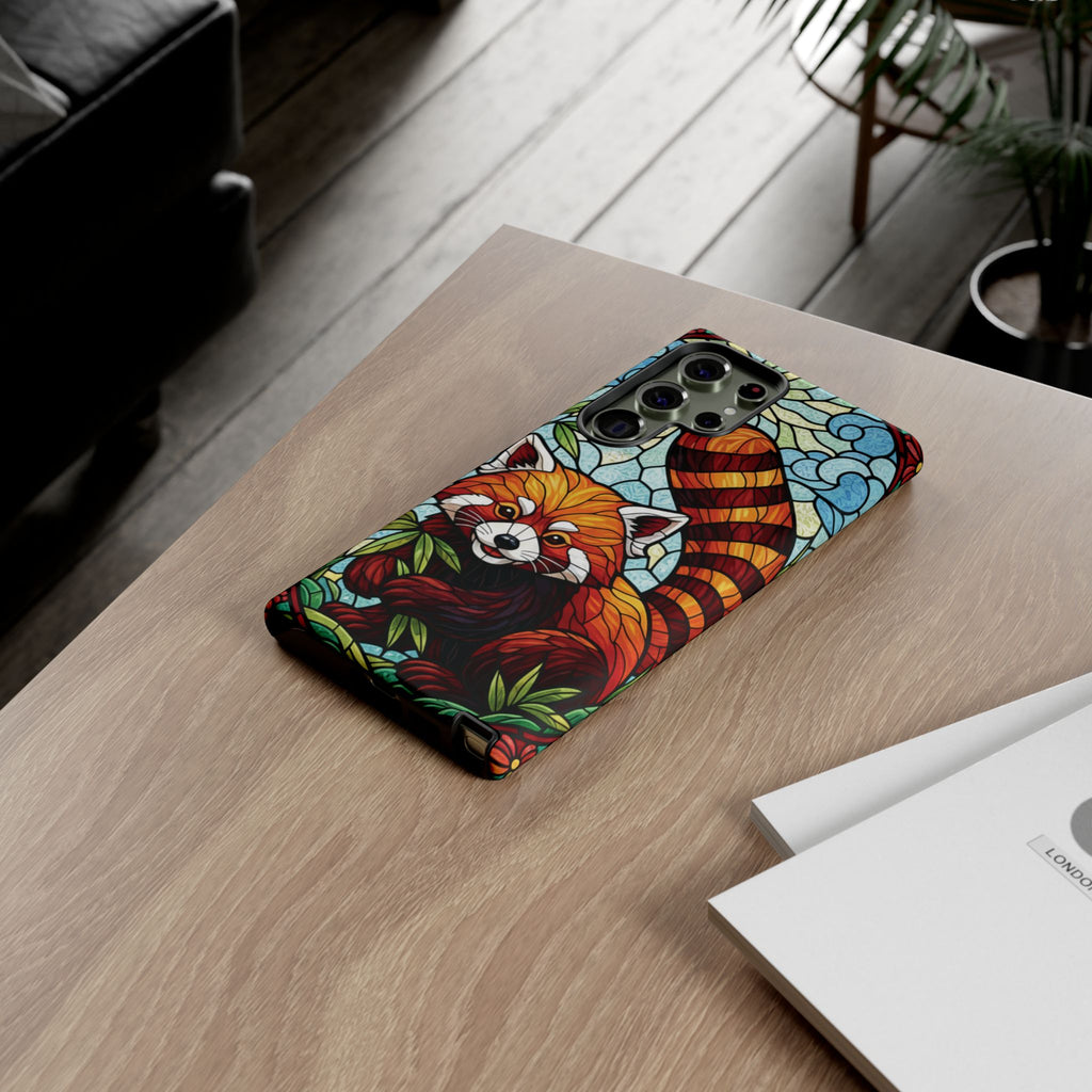Red Panda Stained Glass Phone Case | Samsung iPhone Pixel
