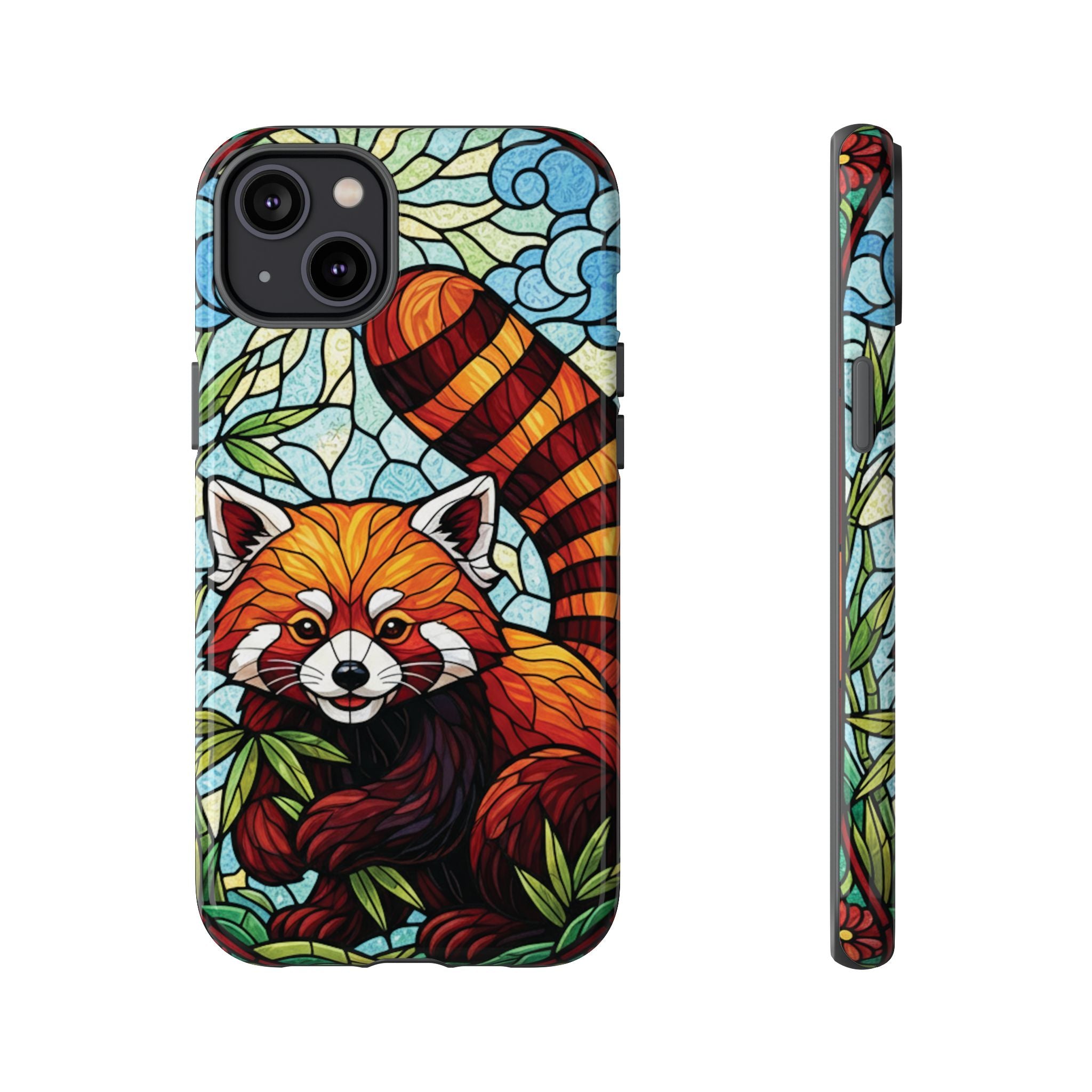 Red Panda Stained Glass Phone Case | Samsung iPhone Pixel