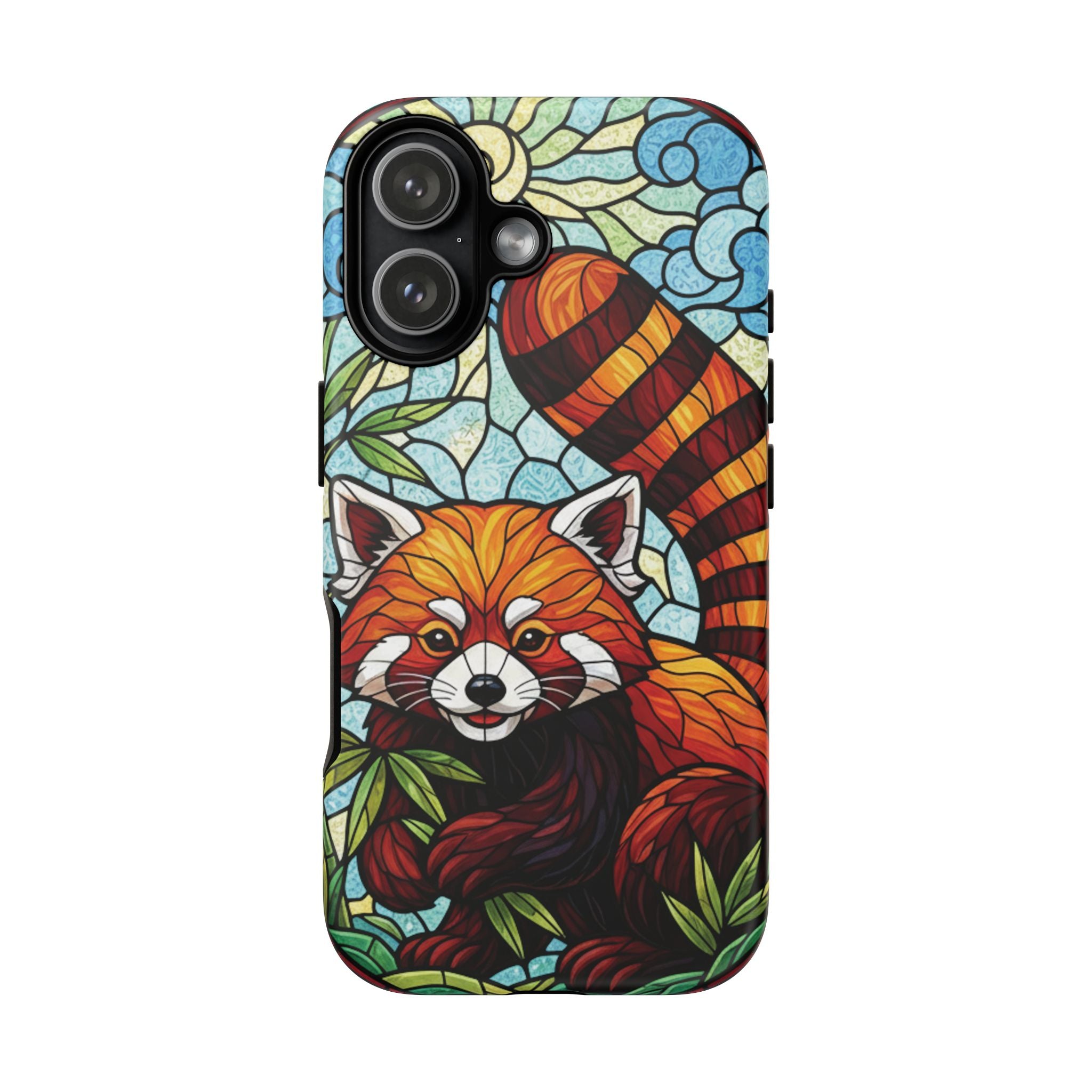 Red Panda Stained Glass Phone Case | Samsung iPhone Pixel