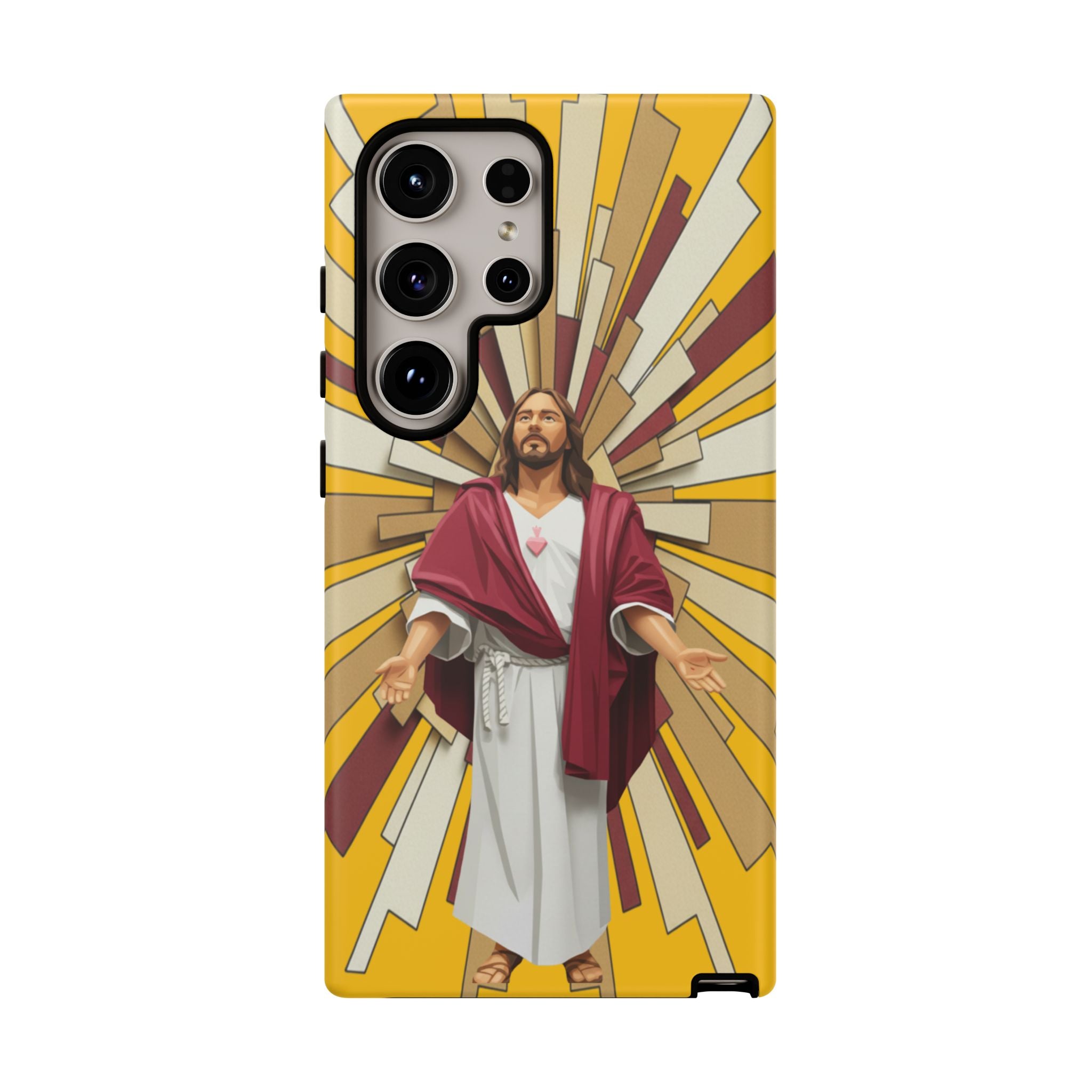 Radiant Jesus Art Phone Case | Christian Faith Inspirational Protective Cover