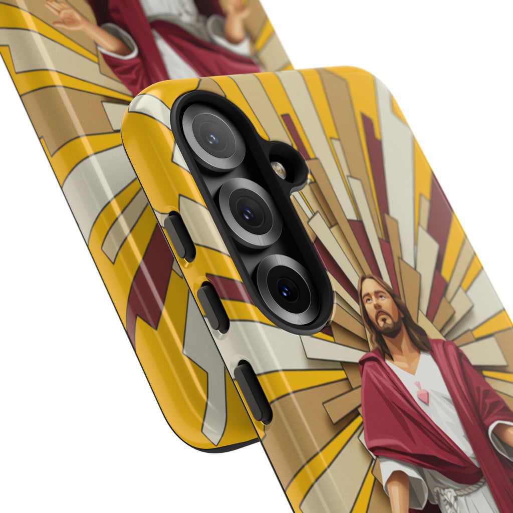 Radiant Jesus Art Phone Case | Christian Faith Inspirational Protective Cover