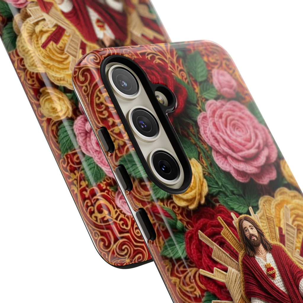 Jesus Resurrection faux-yarn phone case | Resurrection artwork phone case