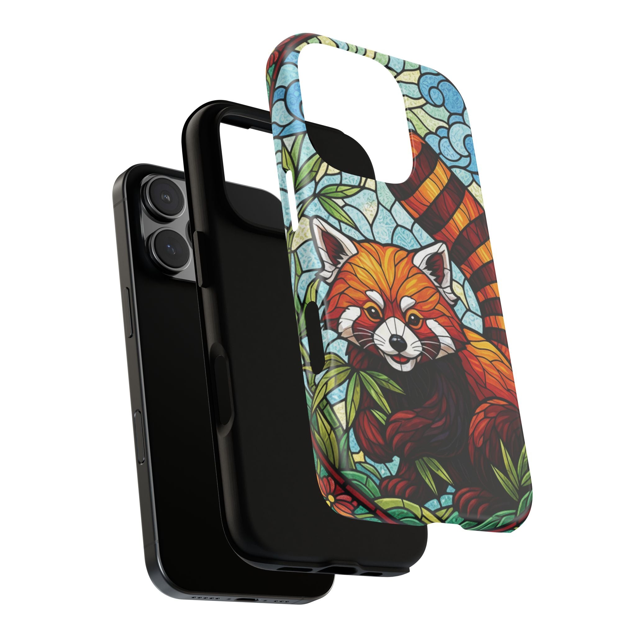 Red Panda Stained Glass Phone Case | Samsung iPhone Pixel