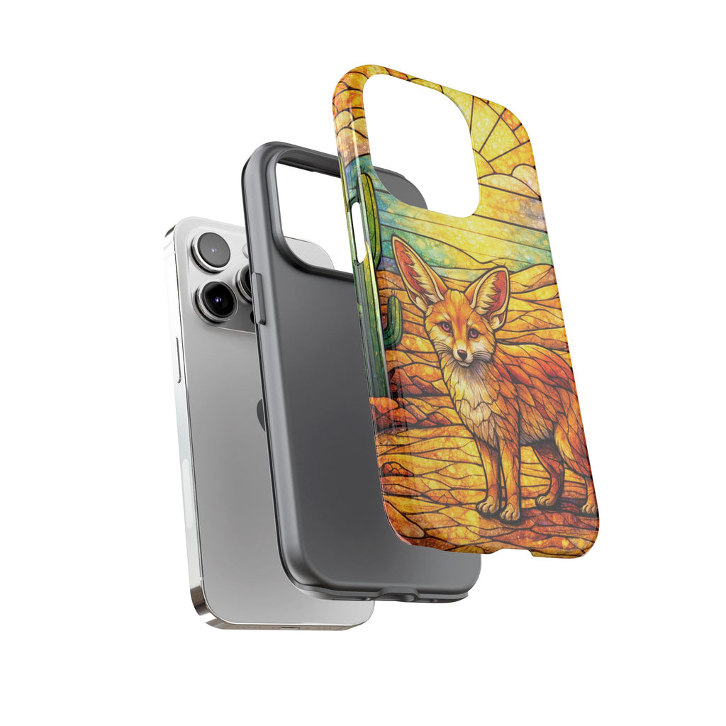 Desert Fox Stained Glass Phone Case — Galaxy & iPhone Pixel Compatible
