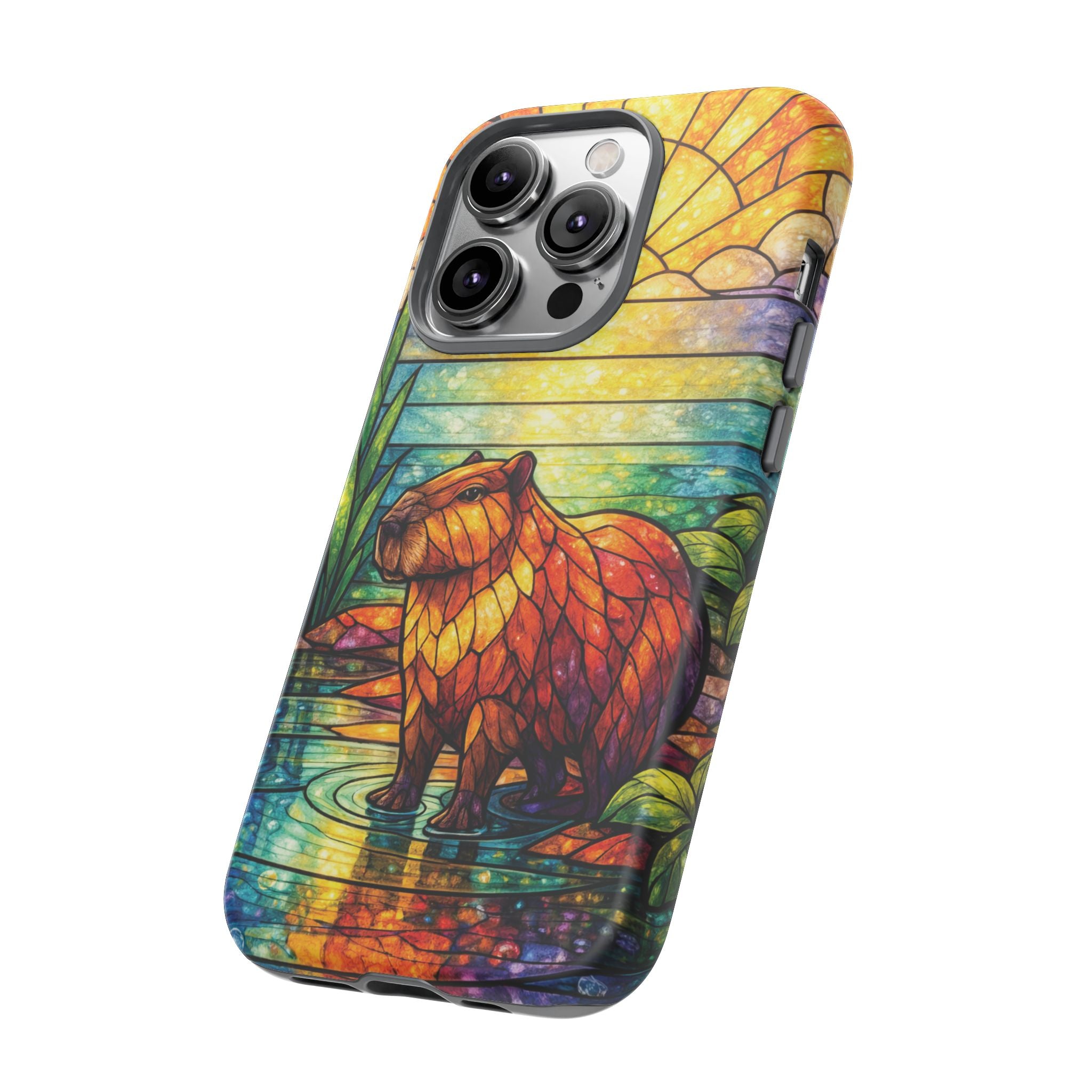 Capybara Stained Glass Galaxy Phone Case — "Tough Cases"