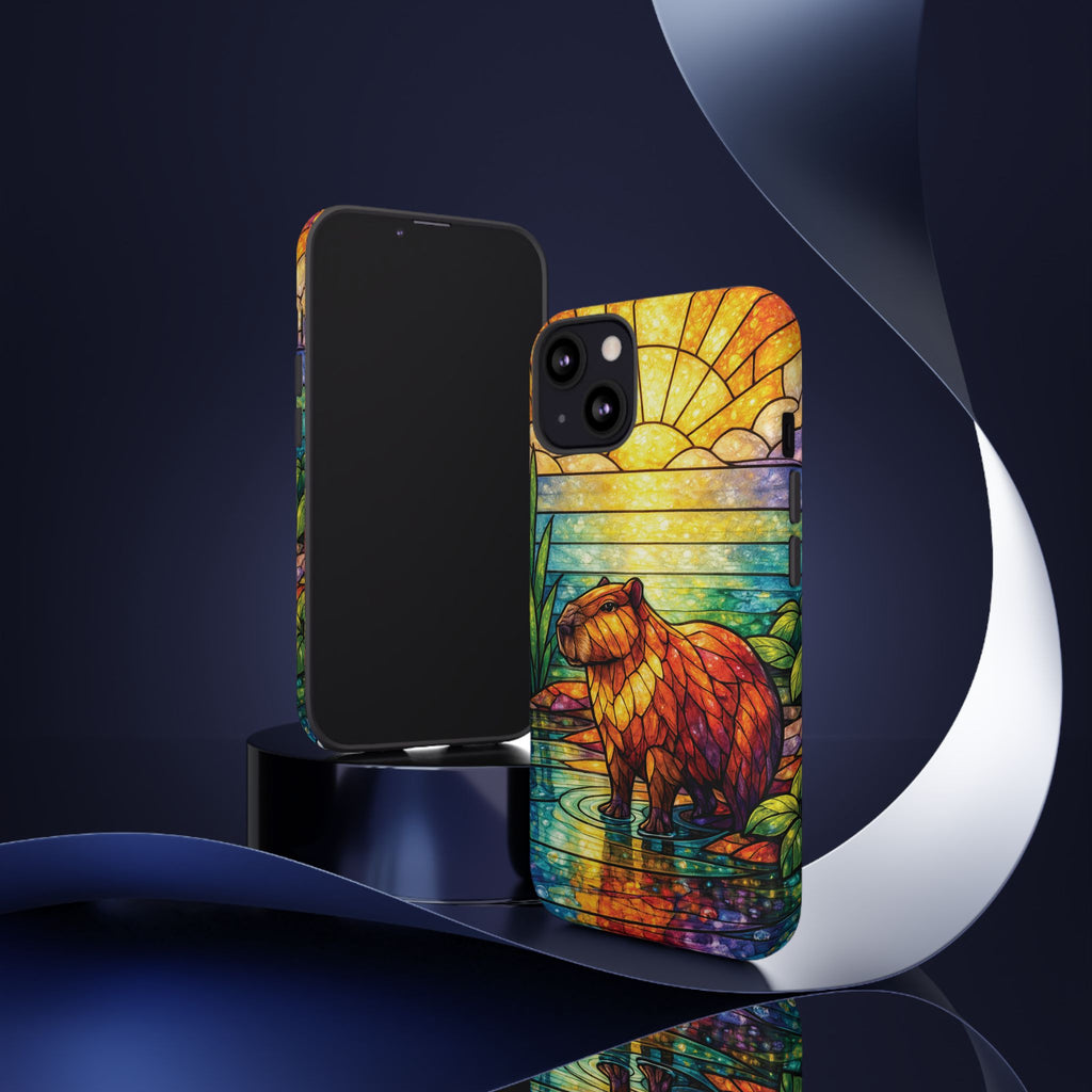 Capybara Stained Glass Galaxy Phone Case — "Tough Cases"