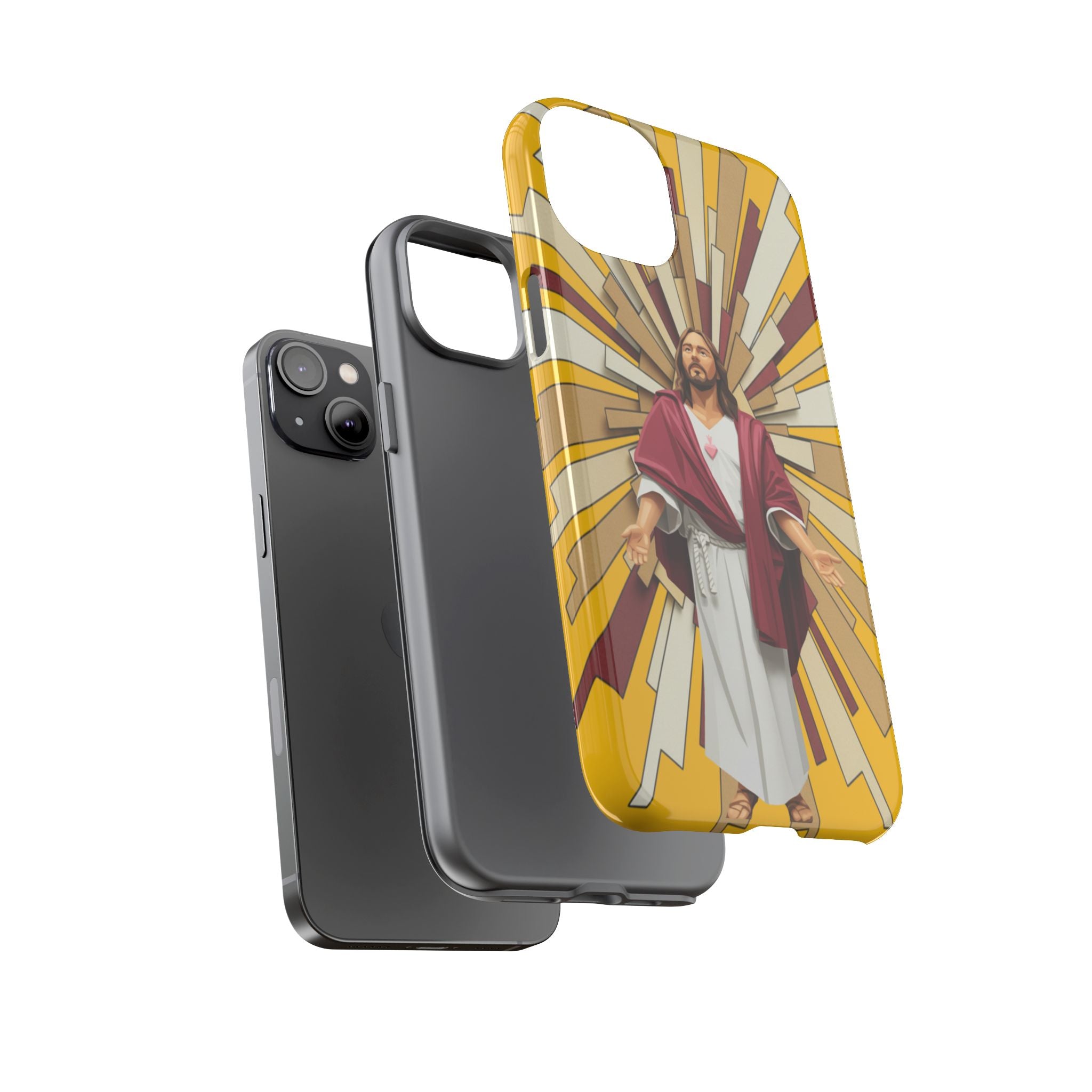 Radiant Jesus Art Phone Case | Christian Faith Inspirational Protective Cover