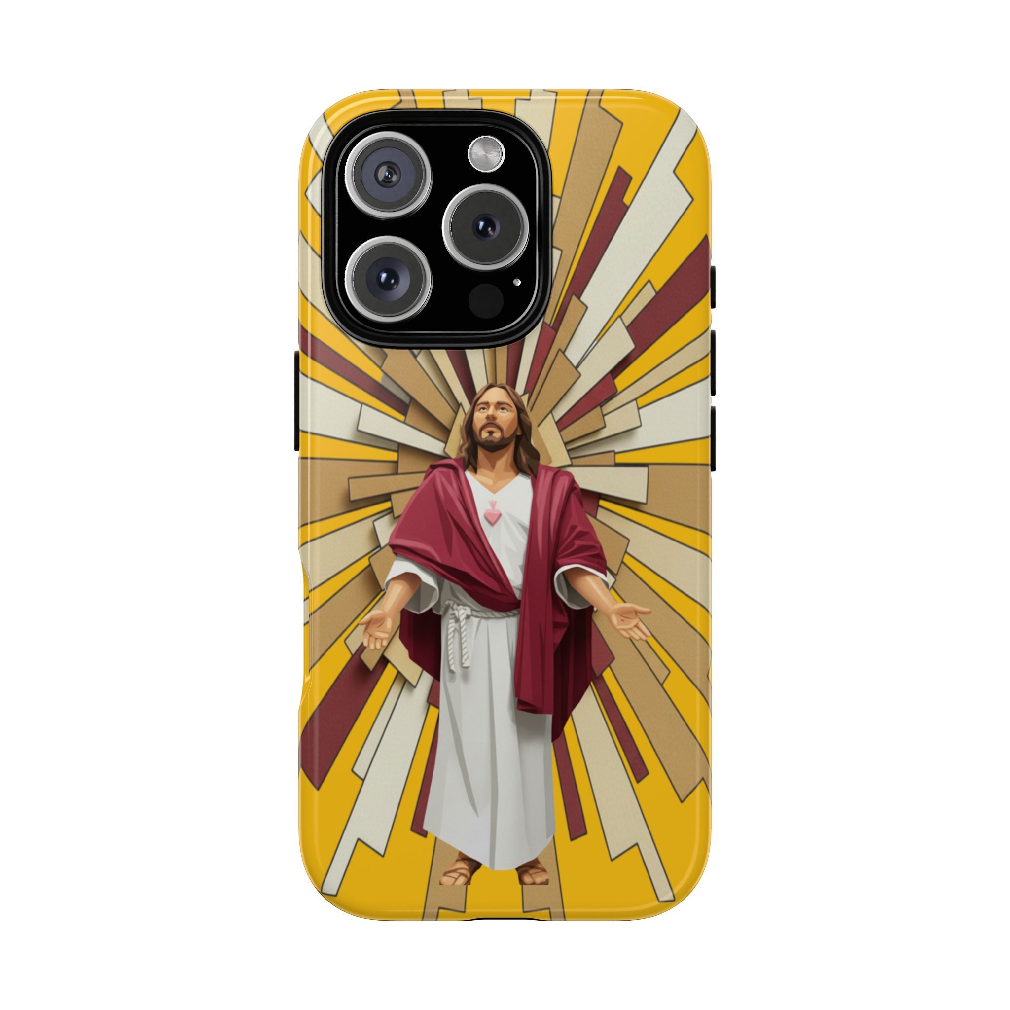 Radiant Jesus Art Phone Case | Christian Faith Inspirational Protective Cover