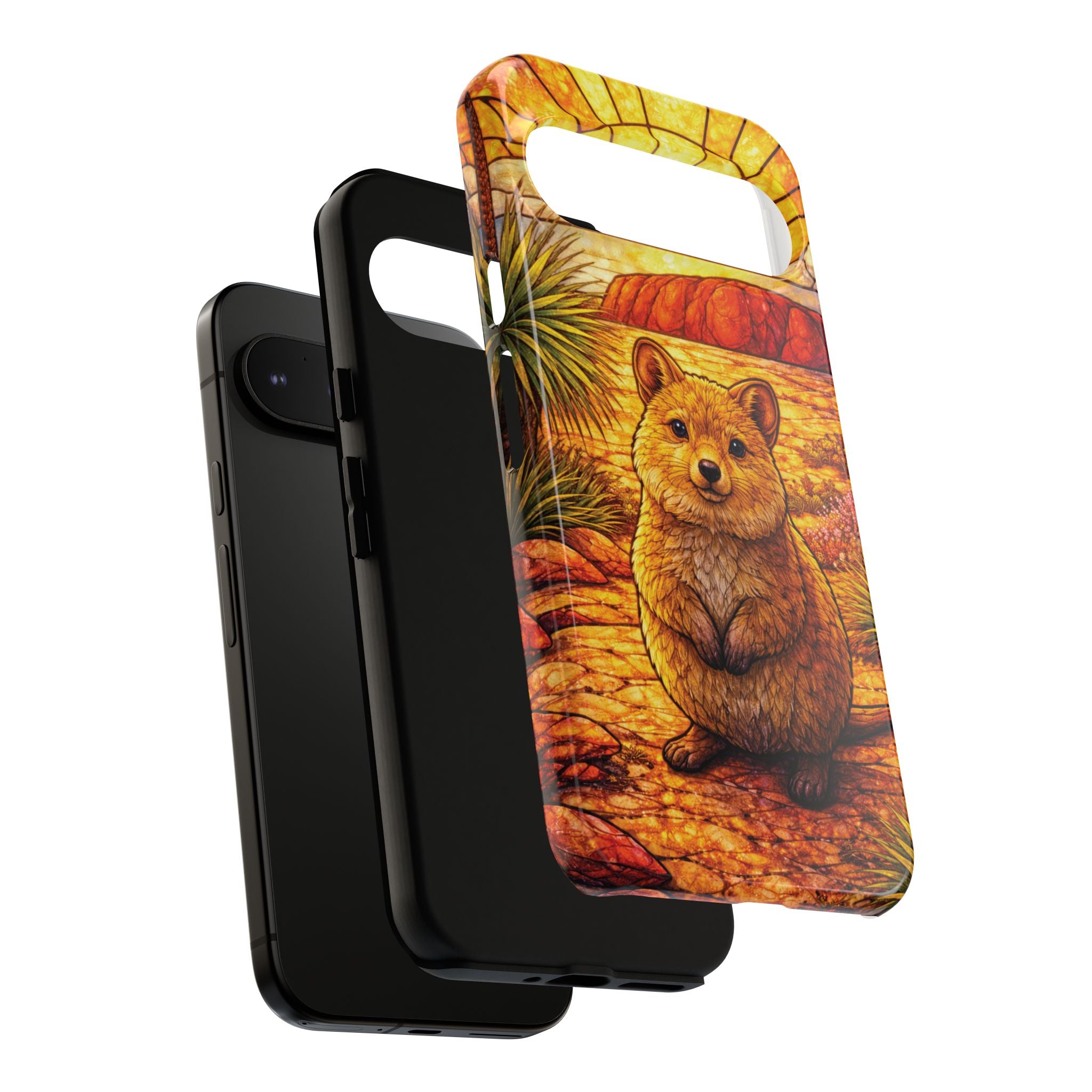 Quokka Stained-Glass Phone Case — Galaxy, iPhone & Pixel